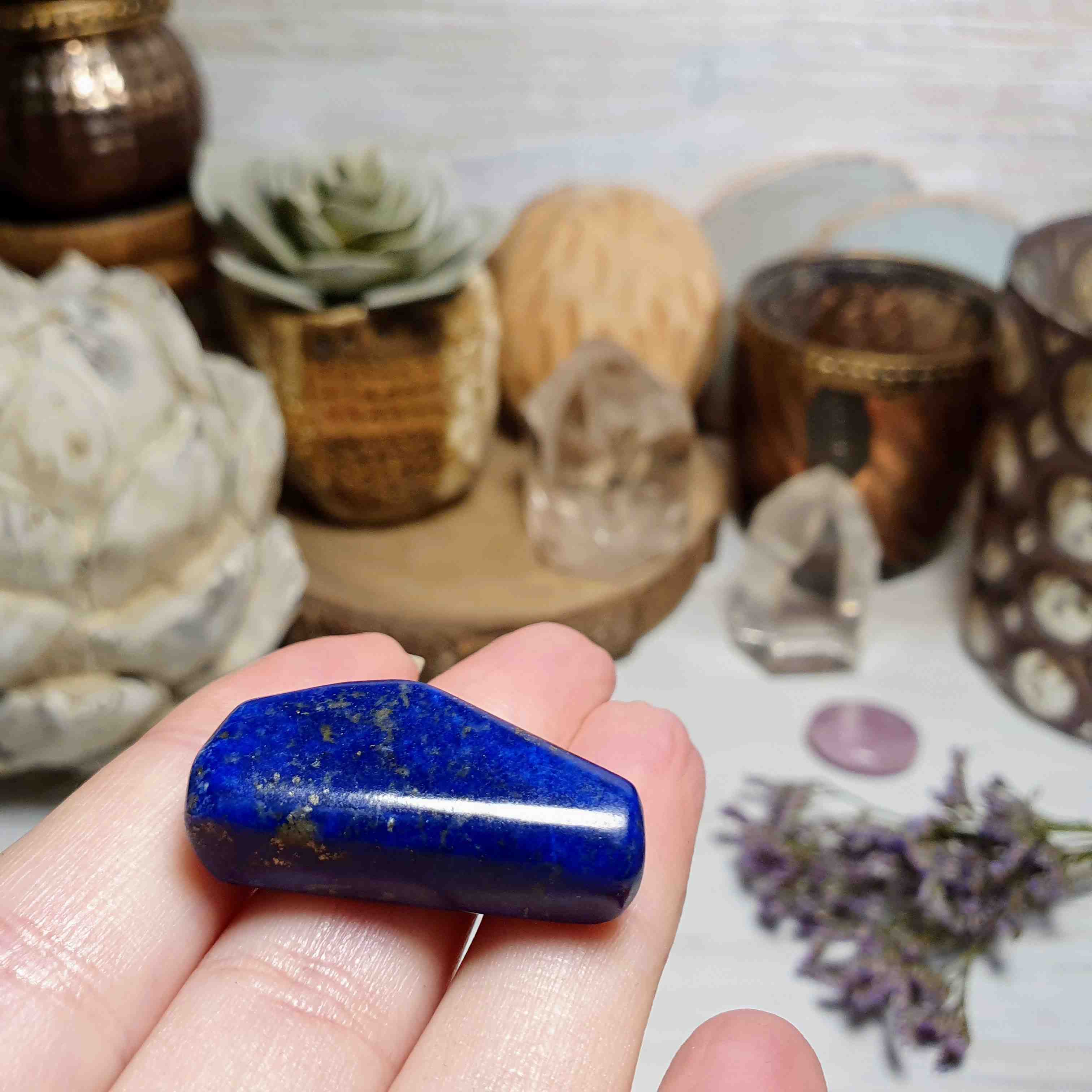 Lapis lazuli - ručně tromlovaný kámen v extra kvalitě z Afghánistánu B. 11 g 