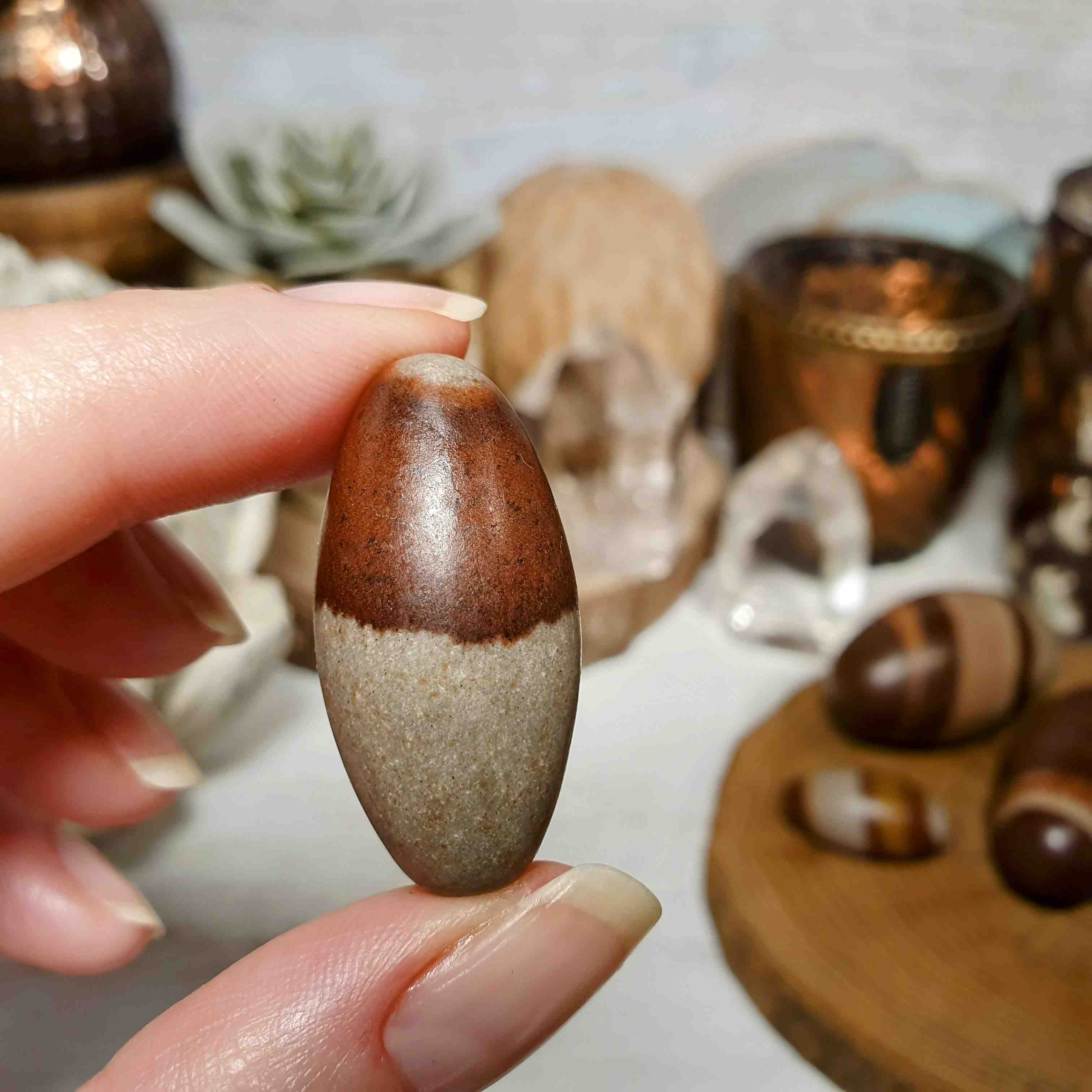 Shiva lingam - posvátný kámen z Indie F. 15 g