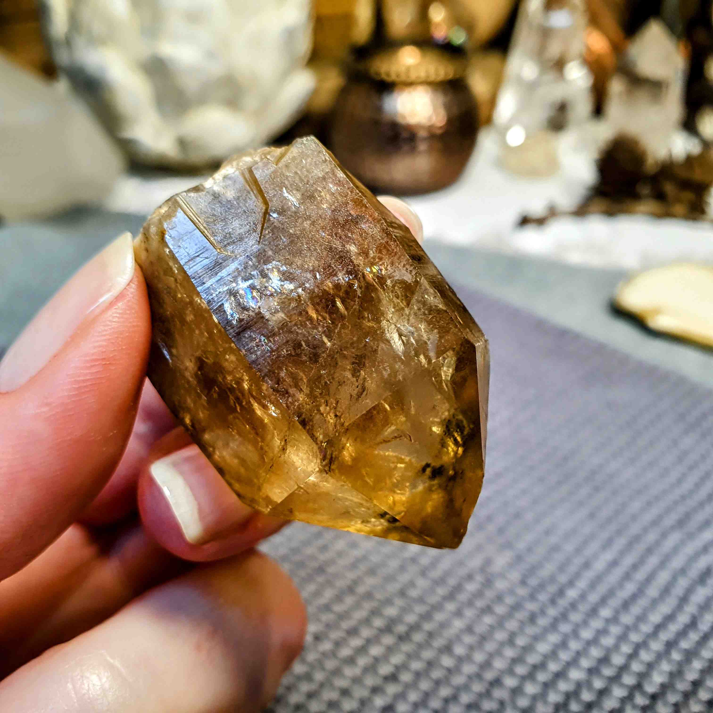 Citrín kundalini - vzácný surový krystal z afrického Konga A. 40 g