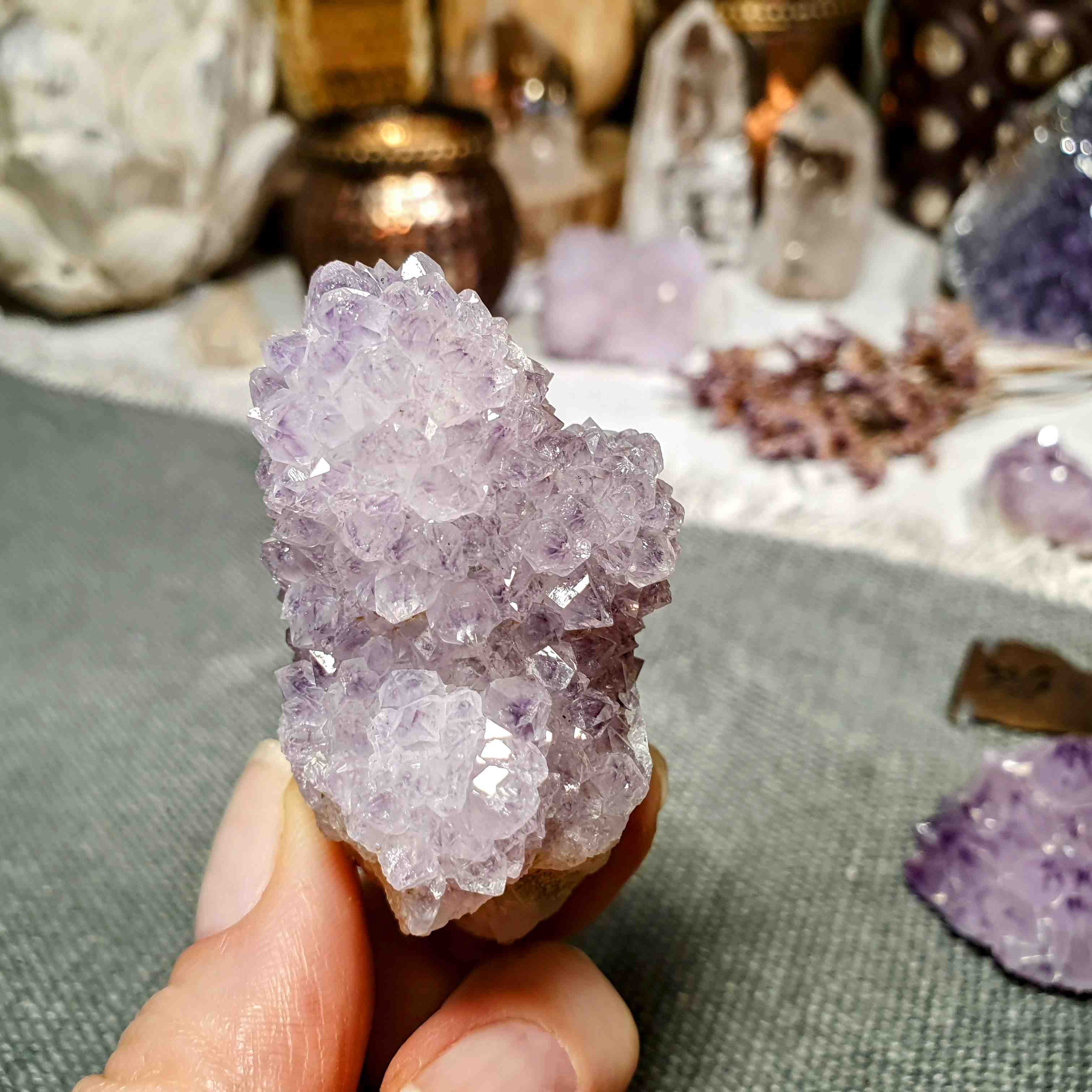 Ametystový kaktusový křemen ~ Spirit Quartz ~ unikátní přírodní krystal z JAR V. 64 g