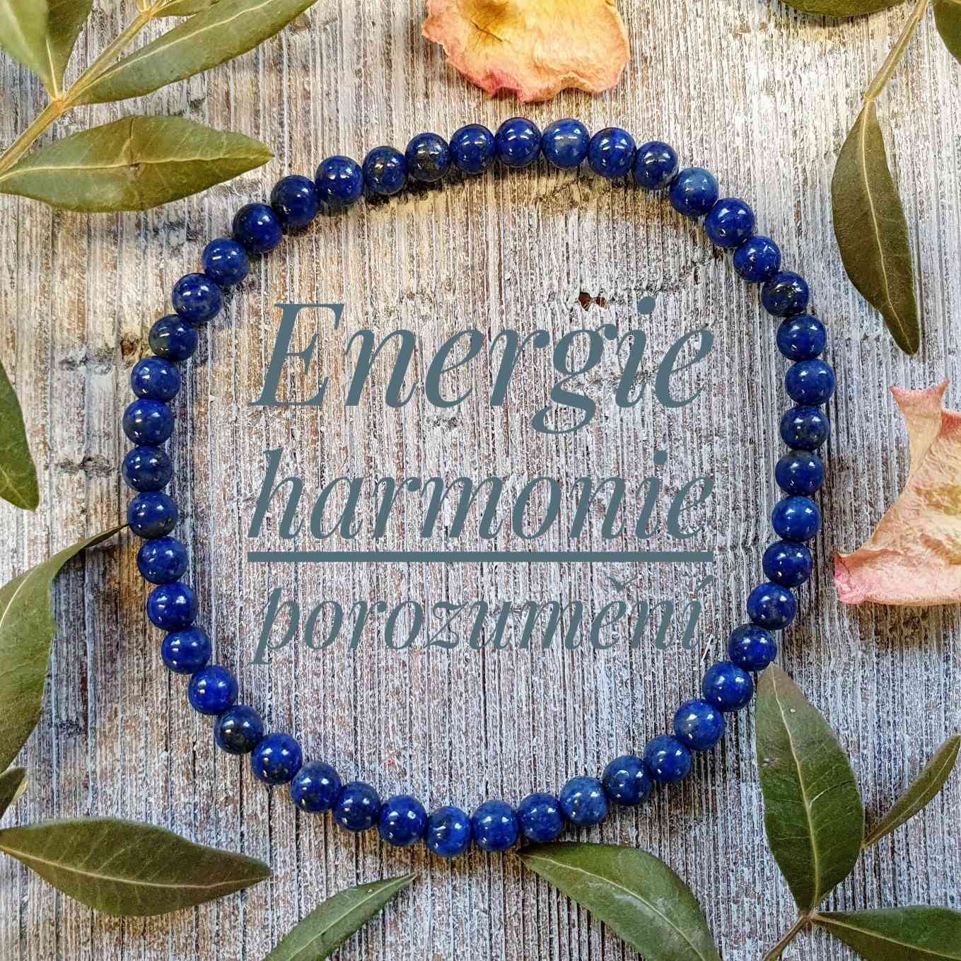 NÁRAMEK Z MINERÁLU LAPIS LAZULI 4 mm