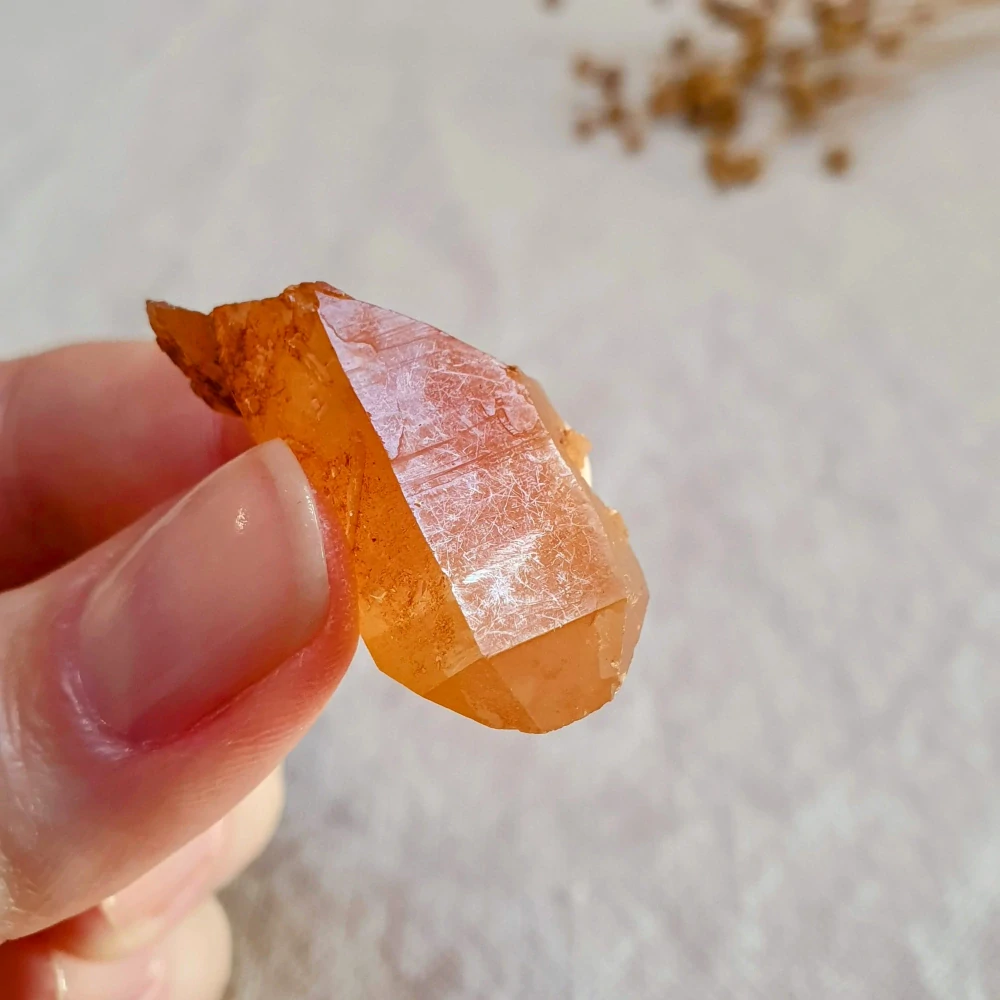 Tangerine krystal - unikátní přírodní krystal z Brazílie G. 9 g