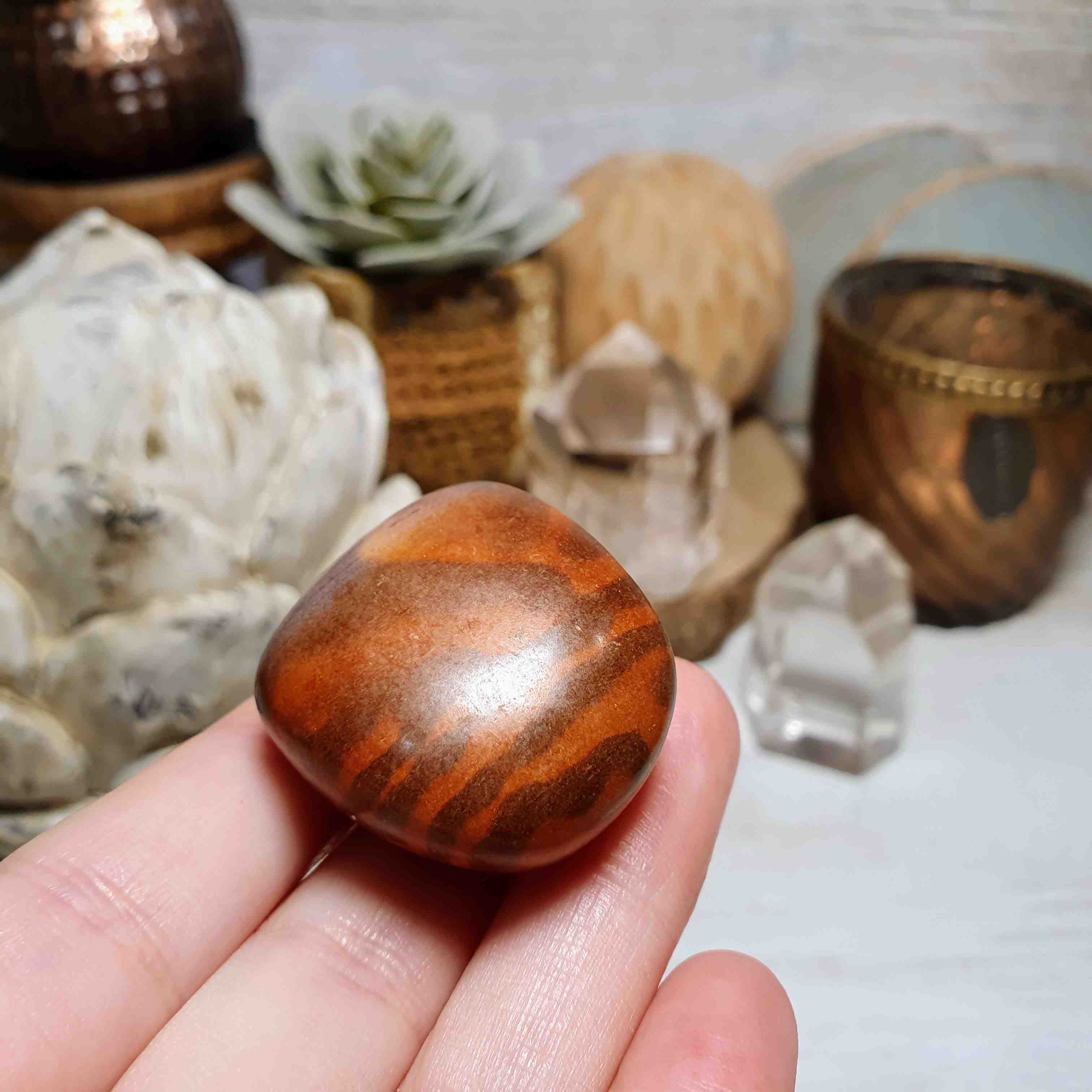 Jaspis zebra - ručně tromlovaný valounek z Austrálie M. 28 g 