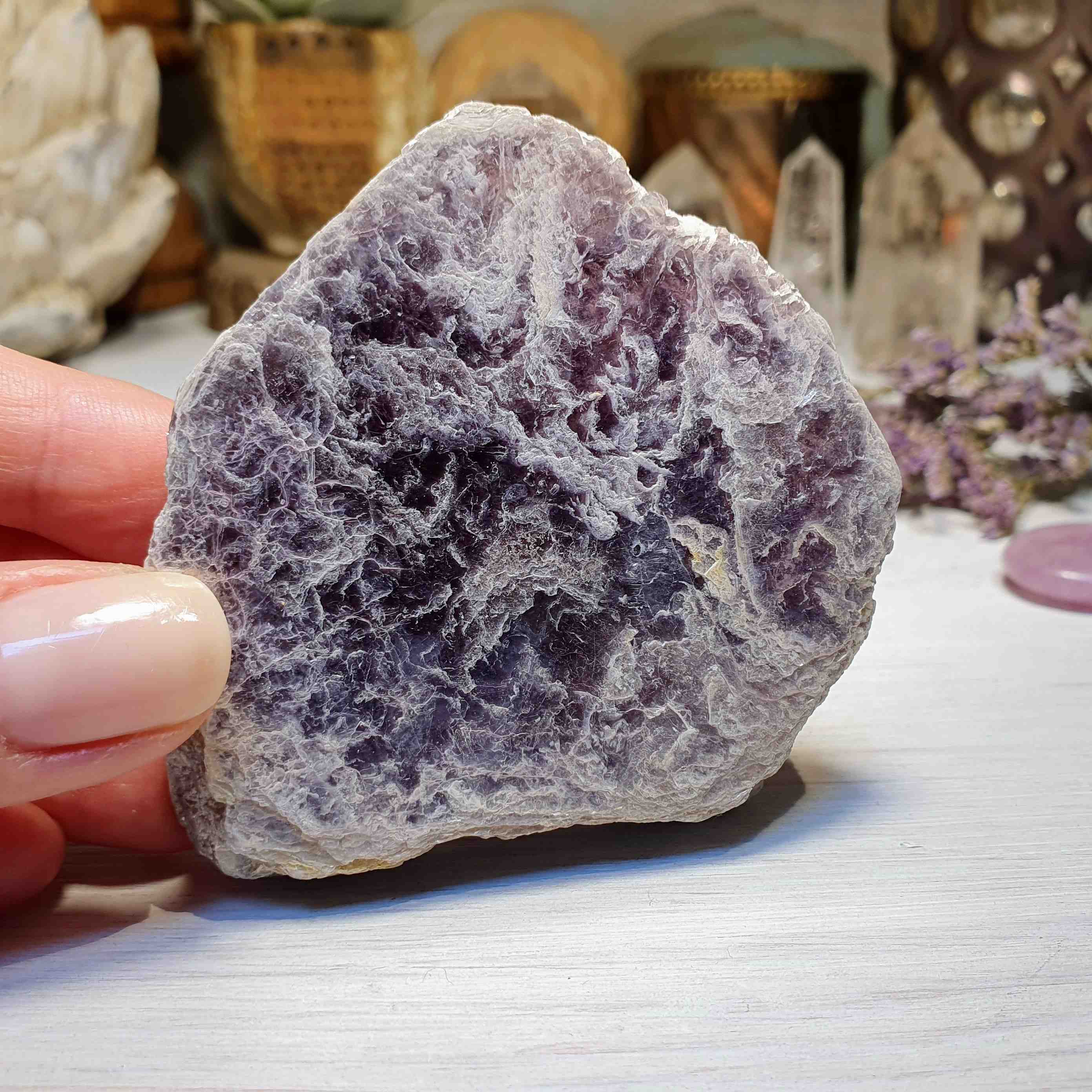 Lepidolitová kniha - surová slídová destička z Brazílie B. 110 g 