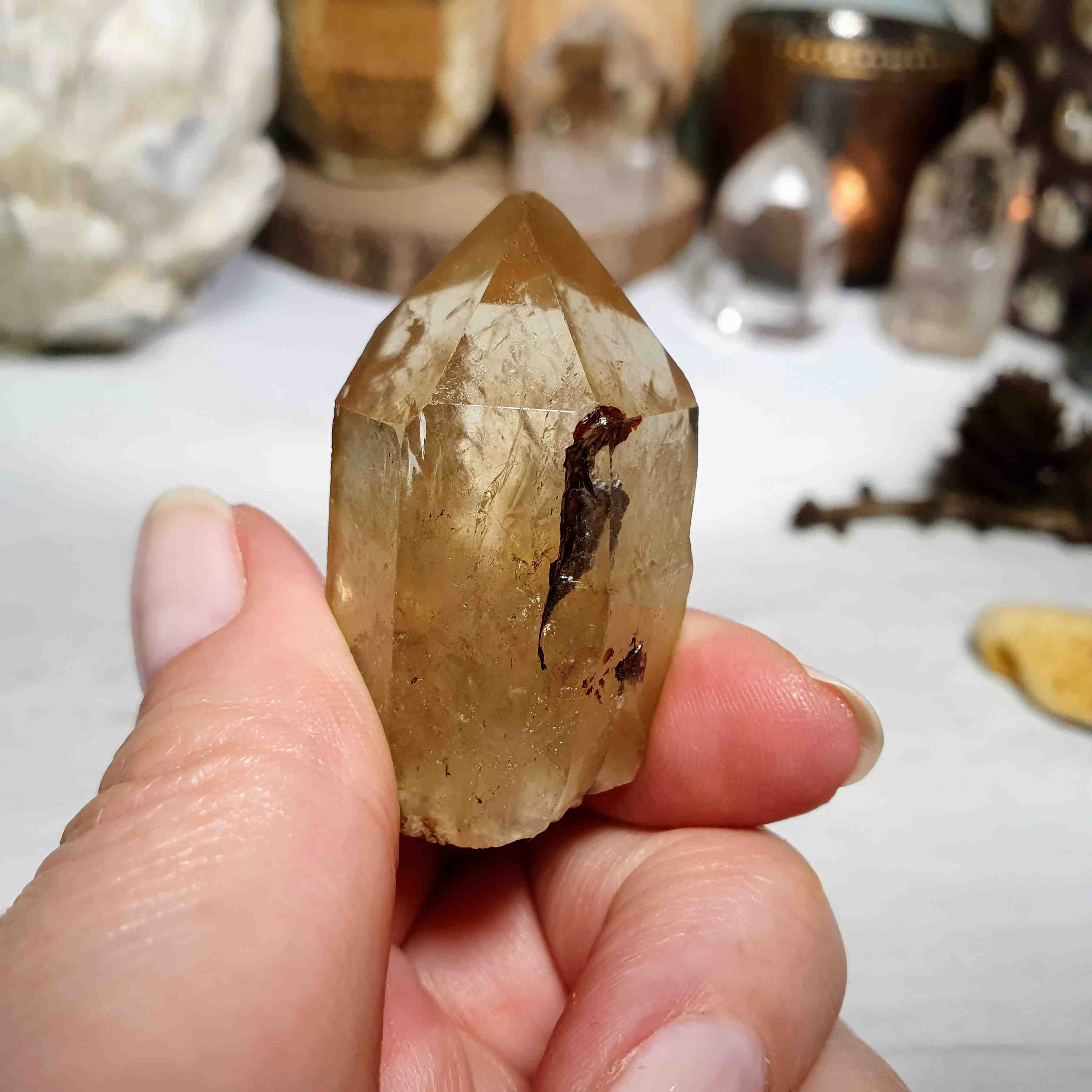 Citrín kundalini - vzácný surový krystal z afrického Konga M. 33 g 