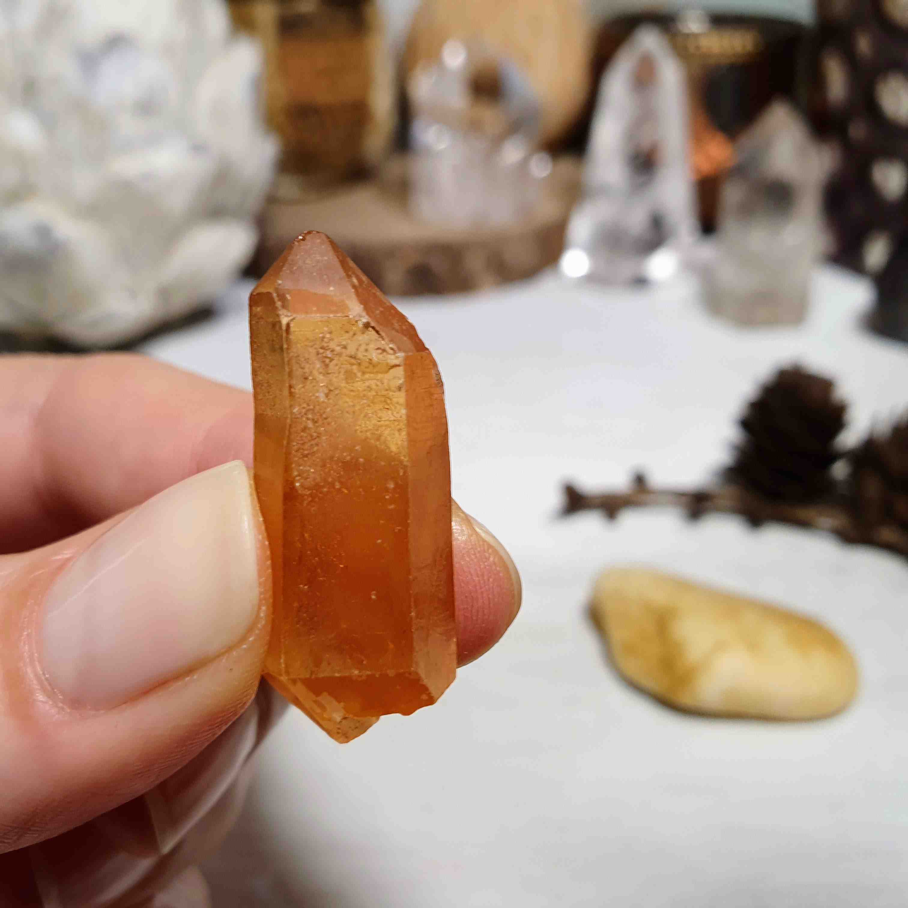 Tangerine krystal - unikátní přírodní krystal z Brazílie P. 6 g 