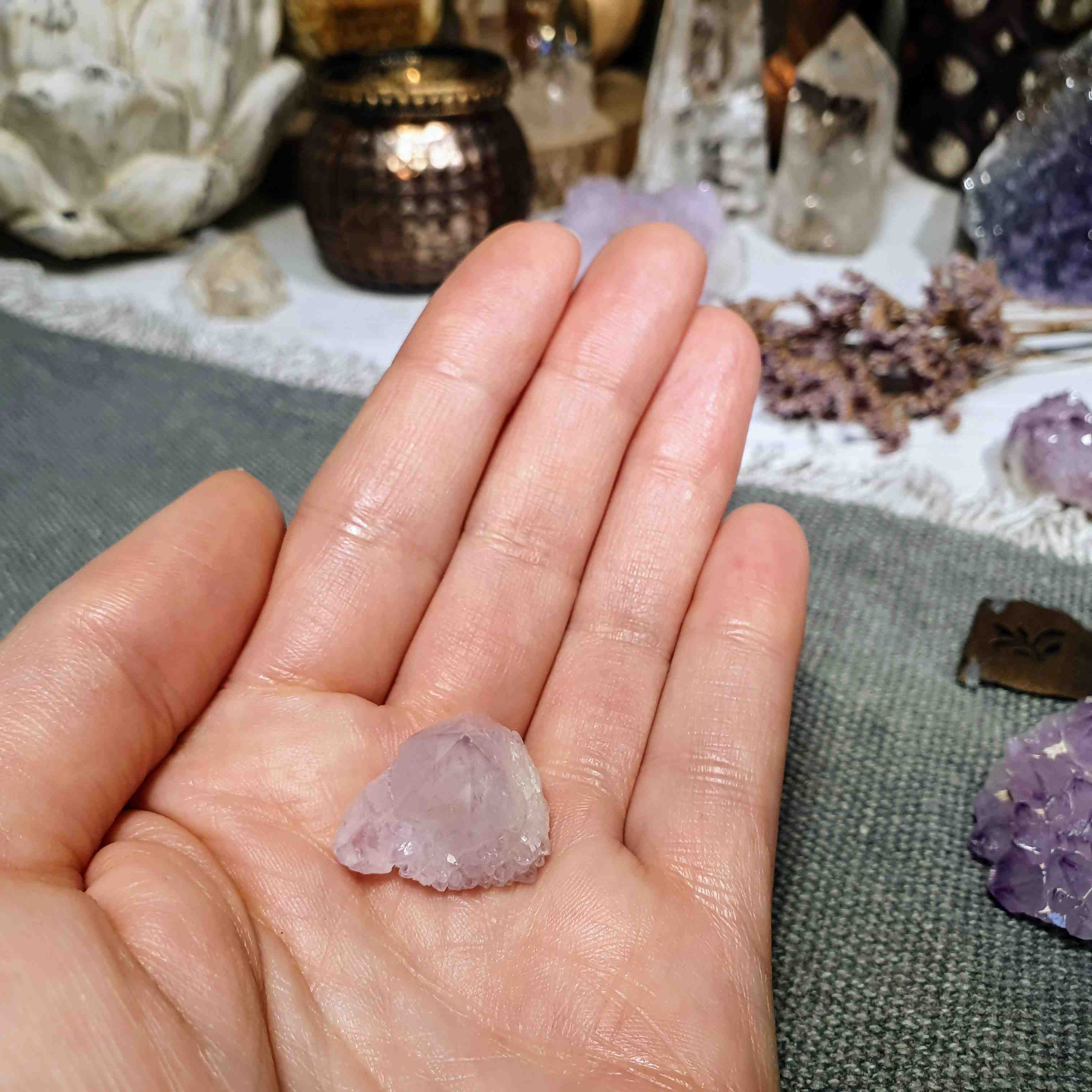 Ametystový kaktusový křemen ~ Spirit Quartz ~ unikátní přírodní krystal z JAR L. 6 g