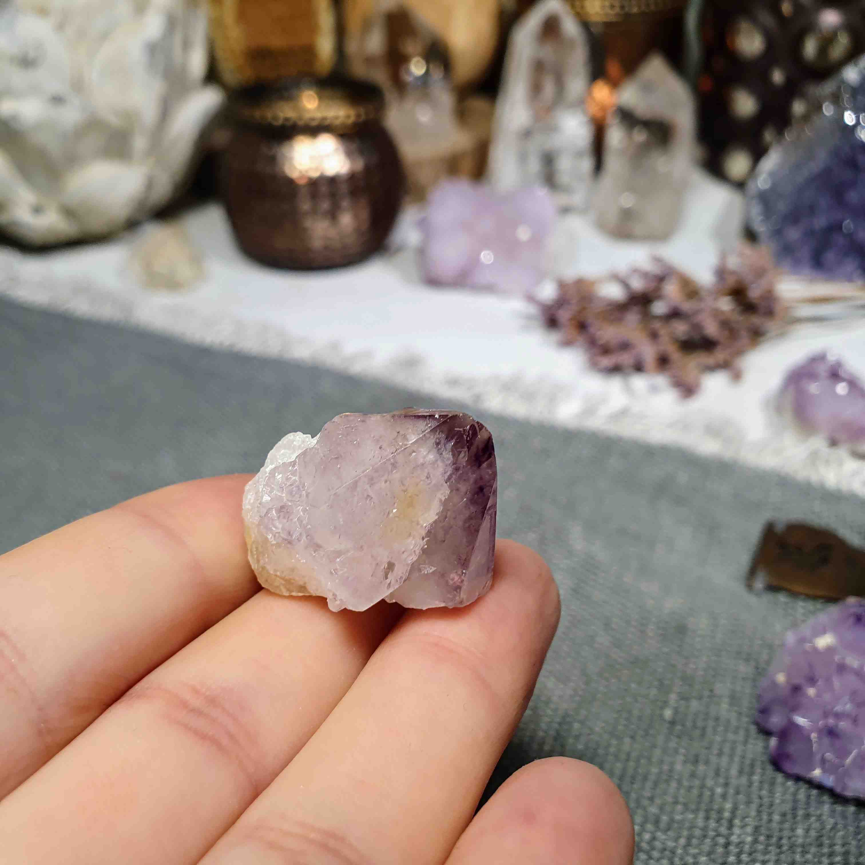 Ametystový kaktusový křemen ~ Spirit Quartz ~ unikátní přírodní krystal z JAR O. 10 g