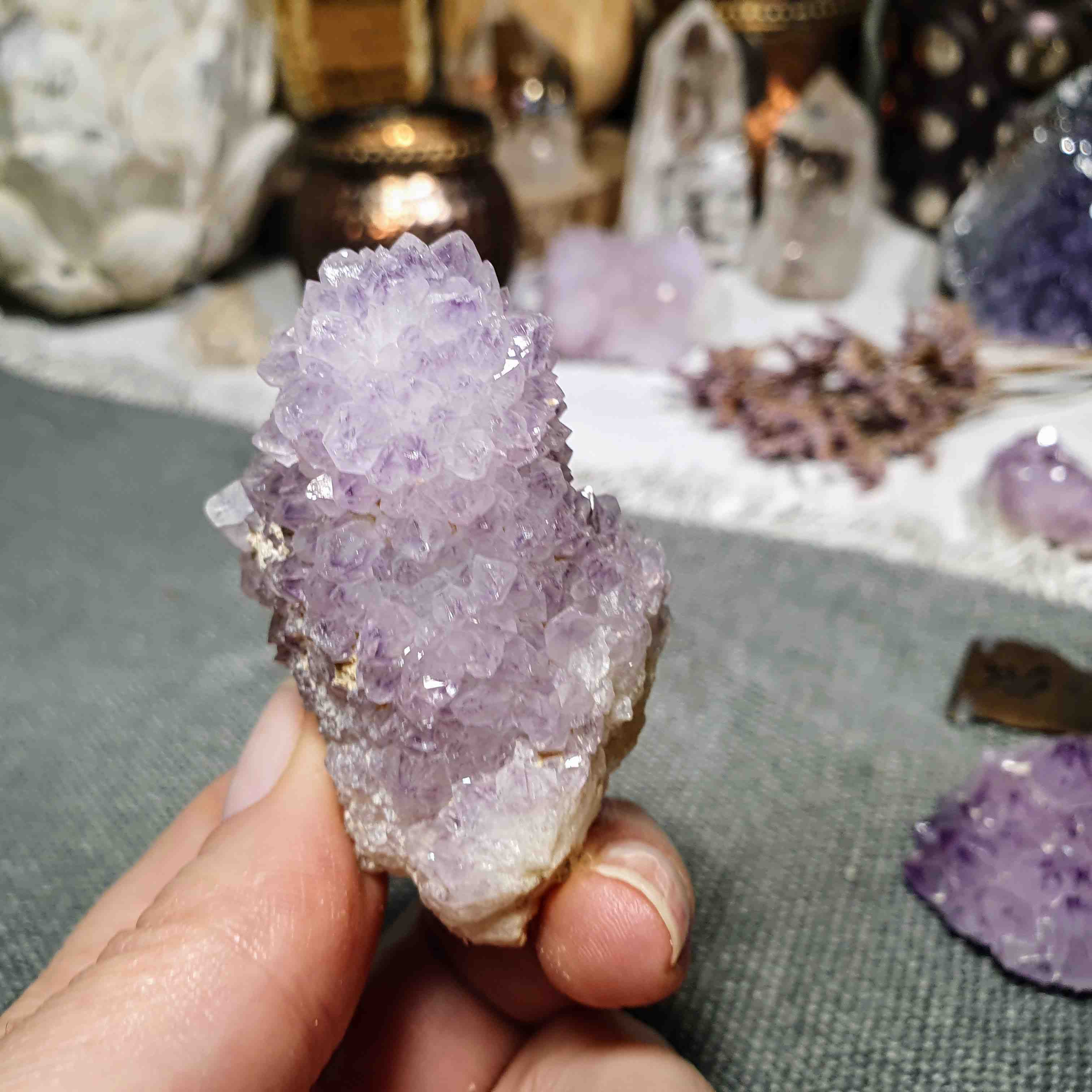 Ametystový kaktusový křemen ~ Spirit Quartz ~ unikátní přírodní krystal z JAR V. 64 g