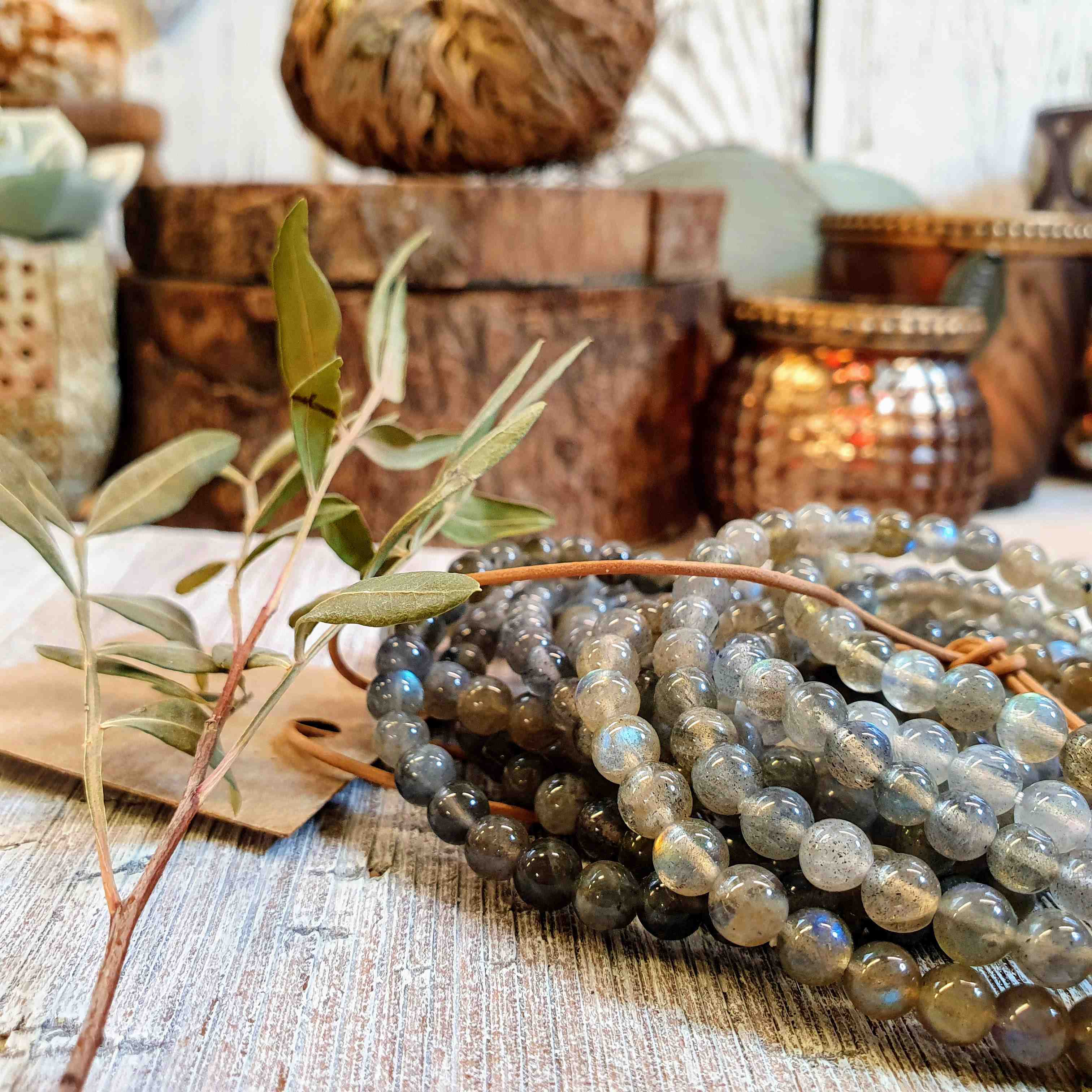 NÁRAMEK Z MINERÁLU LABRADORIT 6 mm