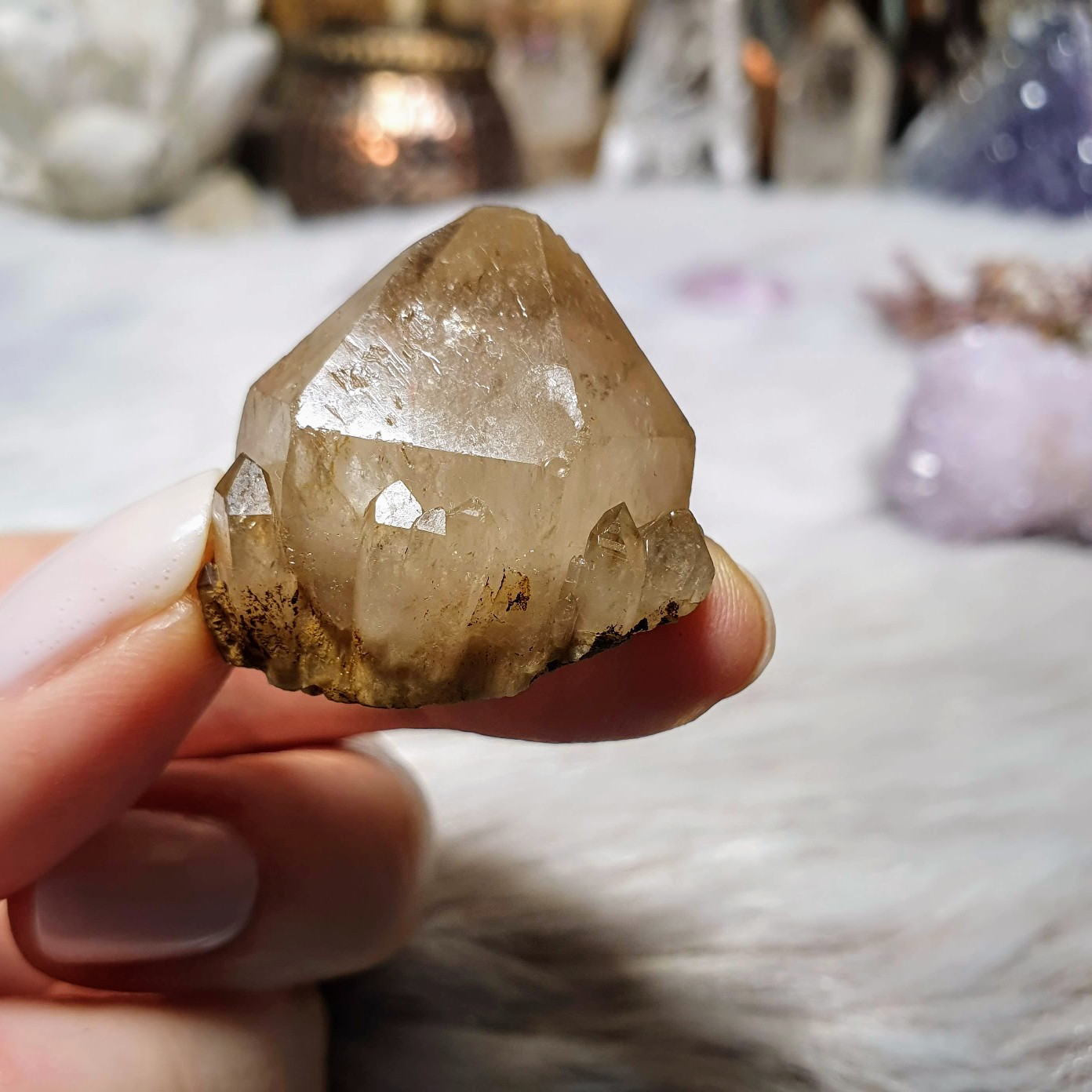 Citrín kundalini katedrála - vzácný surový Mistrovský krystal z afrického Konga I. 16 g + Fantom 