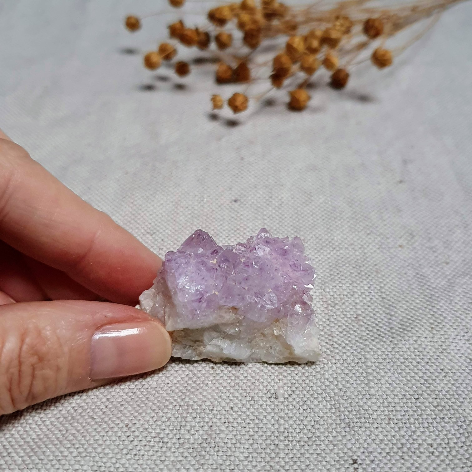 Ametystový kaktusový křemen ~ Spirit Quartz ~ unikátní přírodní krystal z JAR E. 30 g