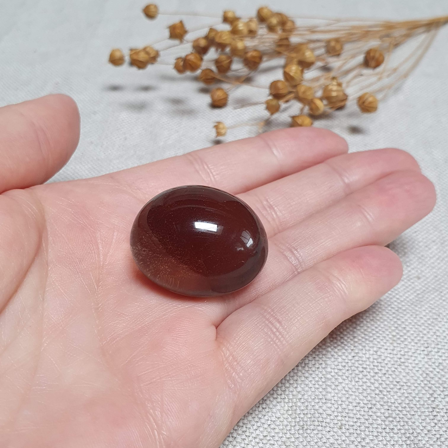 Záhněda - tromlovaný kámen v extra kvalitě z Brazílie B. 25 g