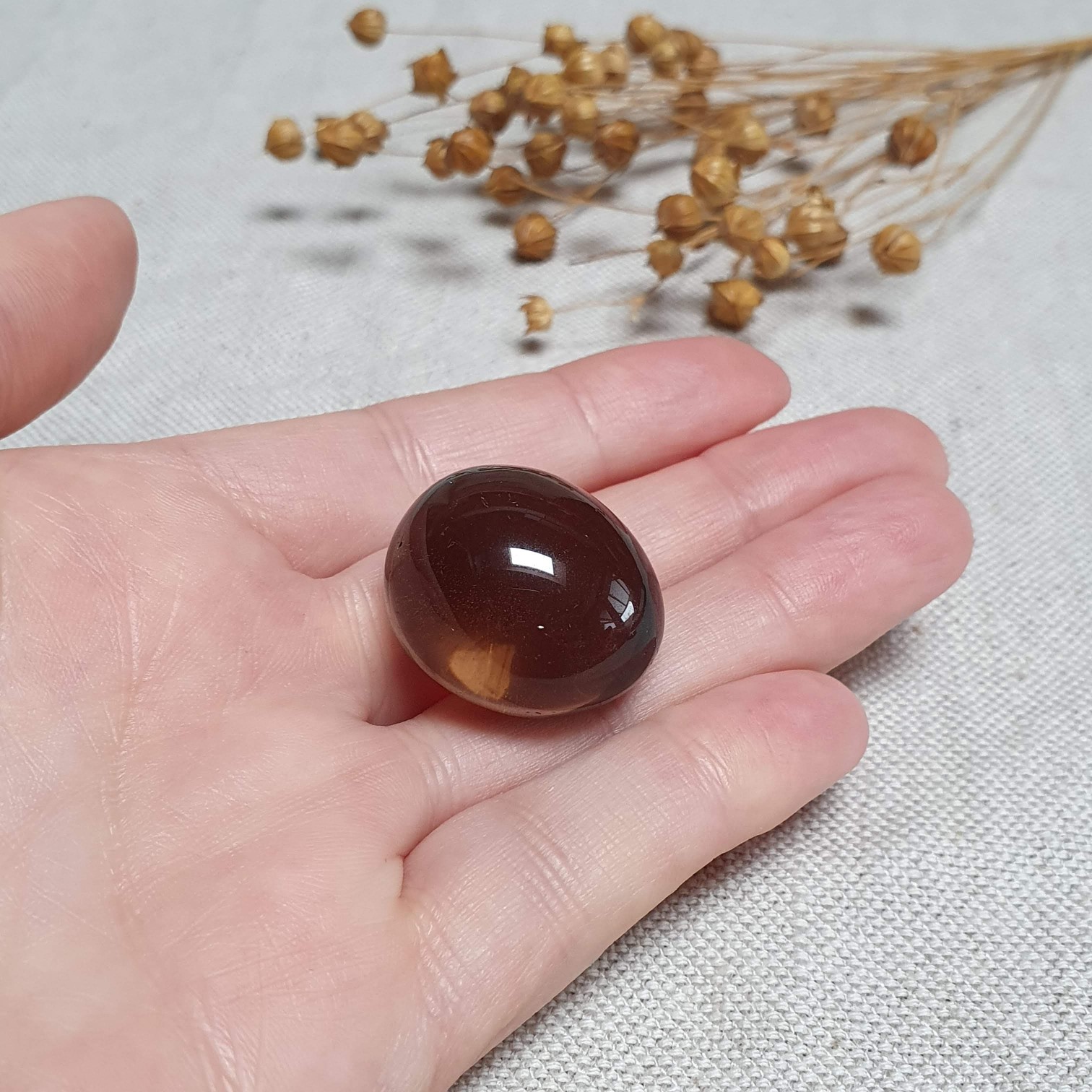 Záhněda - tromlovaný kámen v extra kvalitě z Brazílie N. 18 g