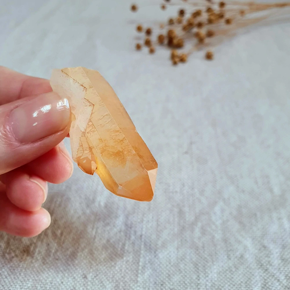 Tangerine krystal - unikátní přírodní krystal z Brazílie A. 18 g