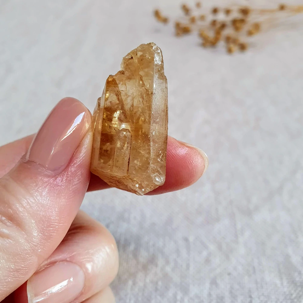 Citrín - surový neukončený krystal v extra kvalitě z Konga G. 11 g ~ Samoléčitel 