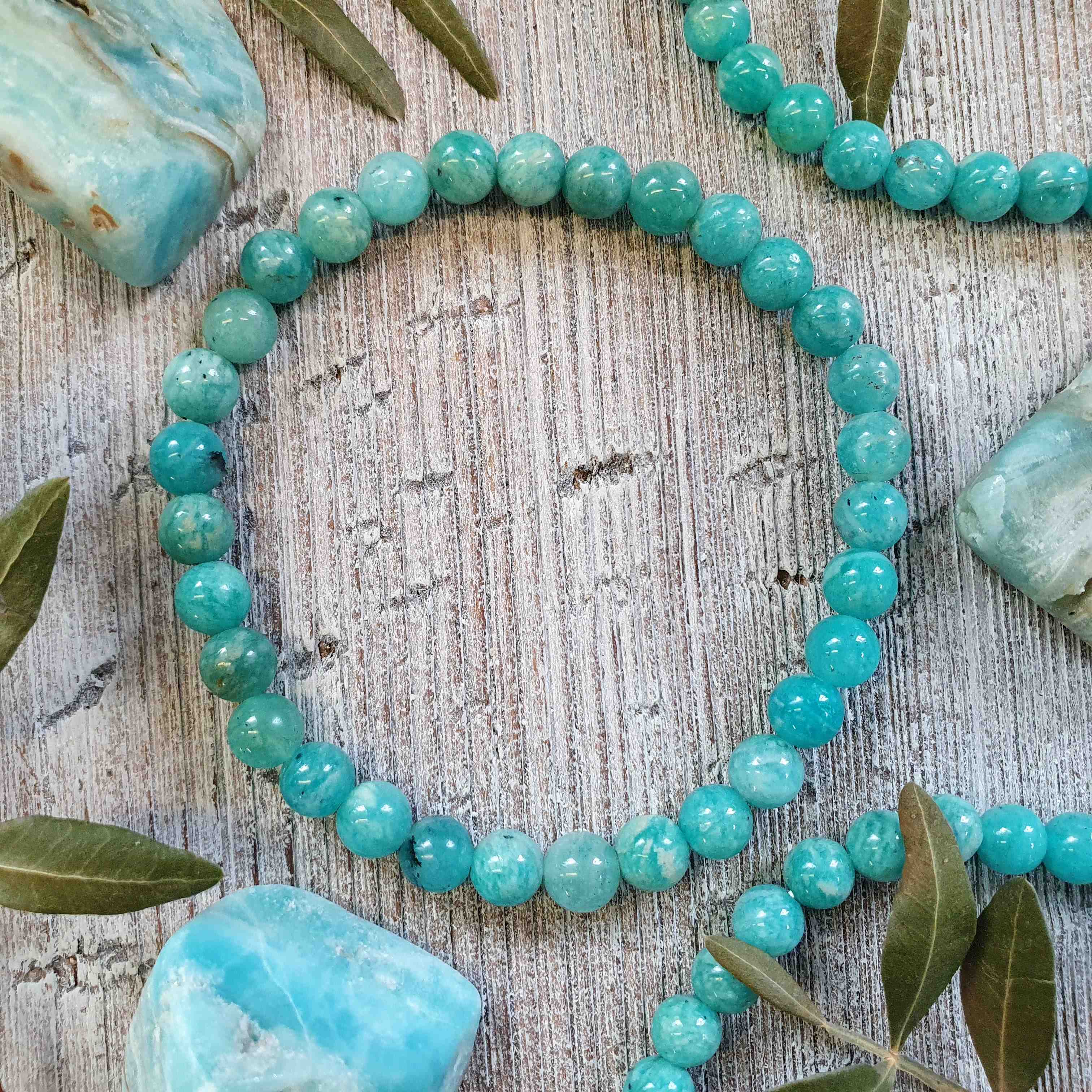 NÁRAMEK Z MINERÁLU AMAZONIT 6 mm 