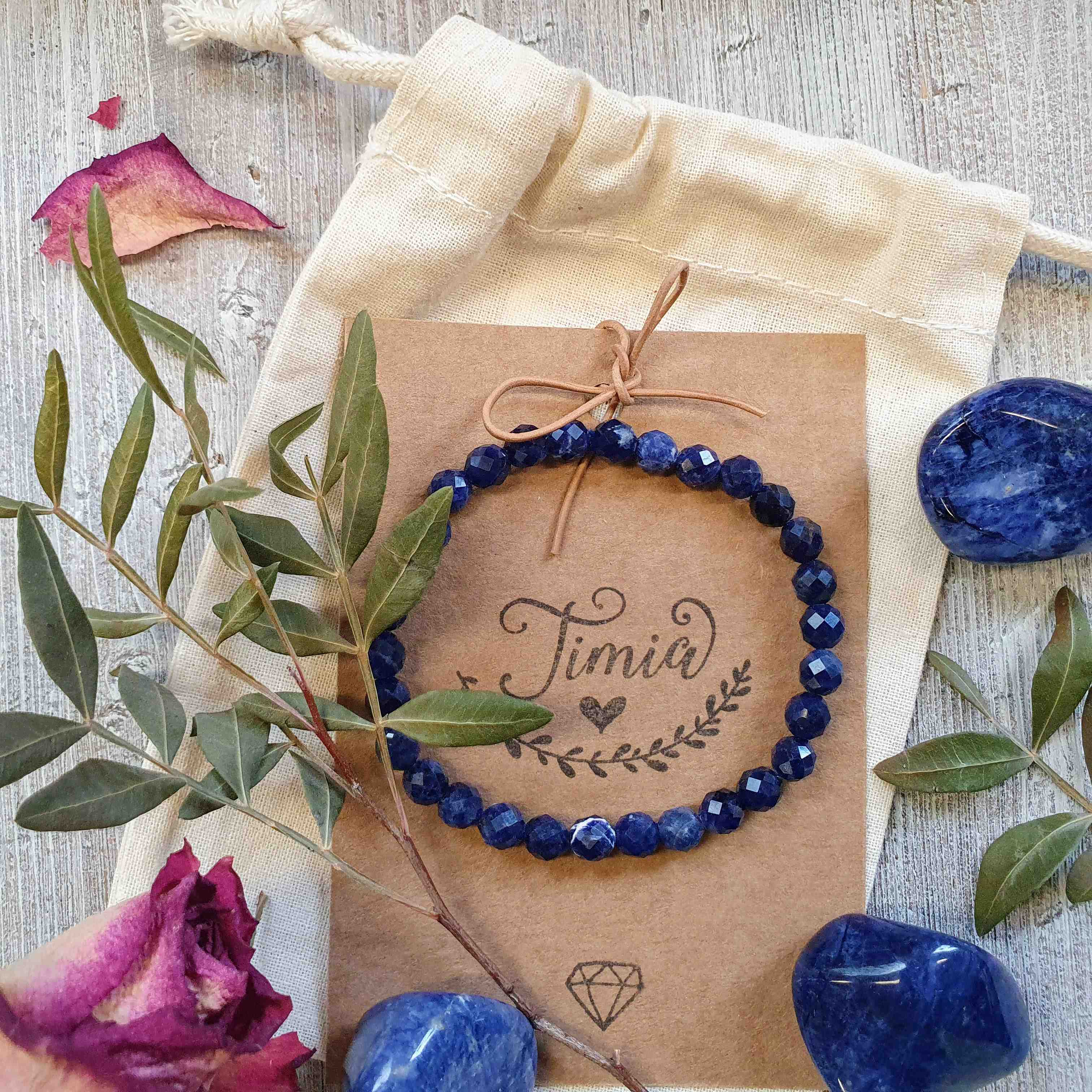 NÁRAMEK Z MINERÁLU SODALIT FAZETOVANÝ 6 mm 