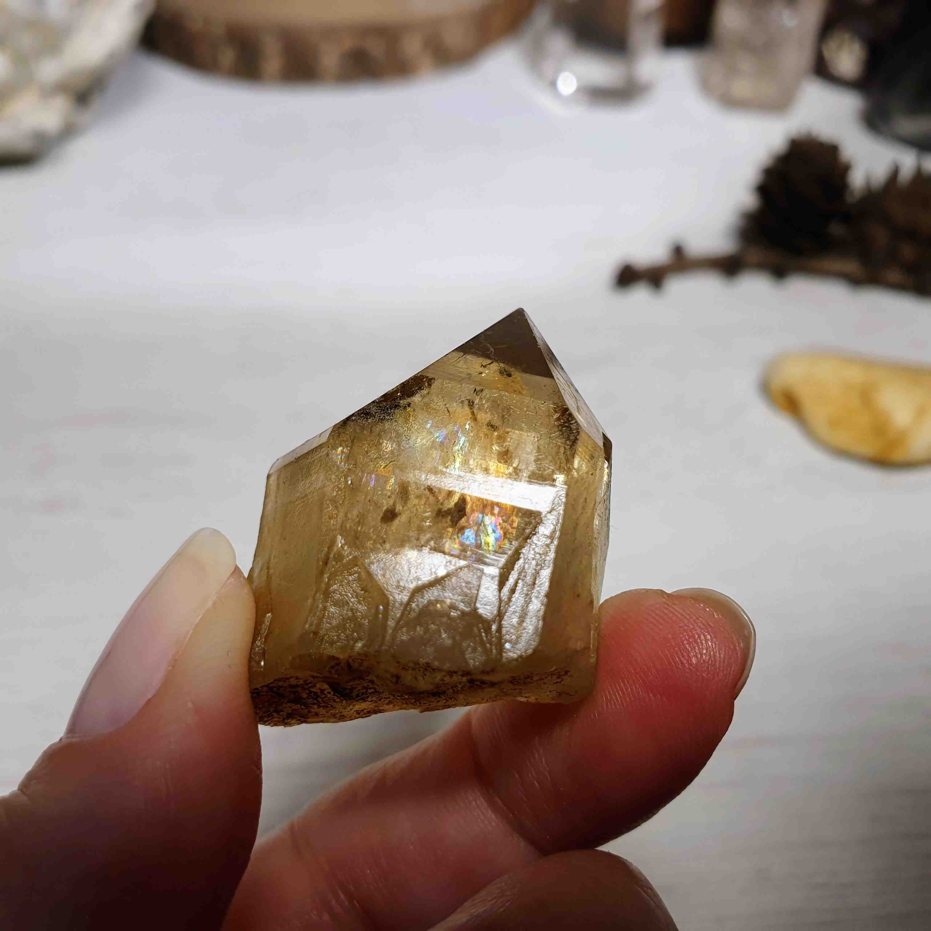 Citrín kundalini - vzácný surový krystal z afrického Konga N. 25 g 