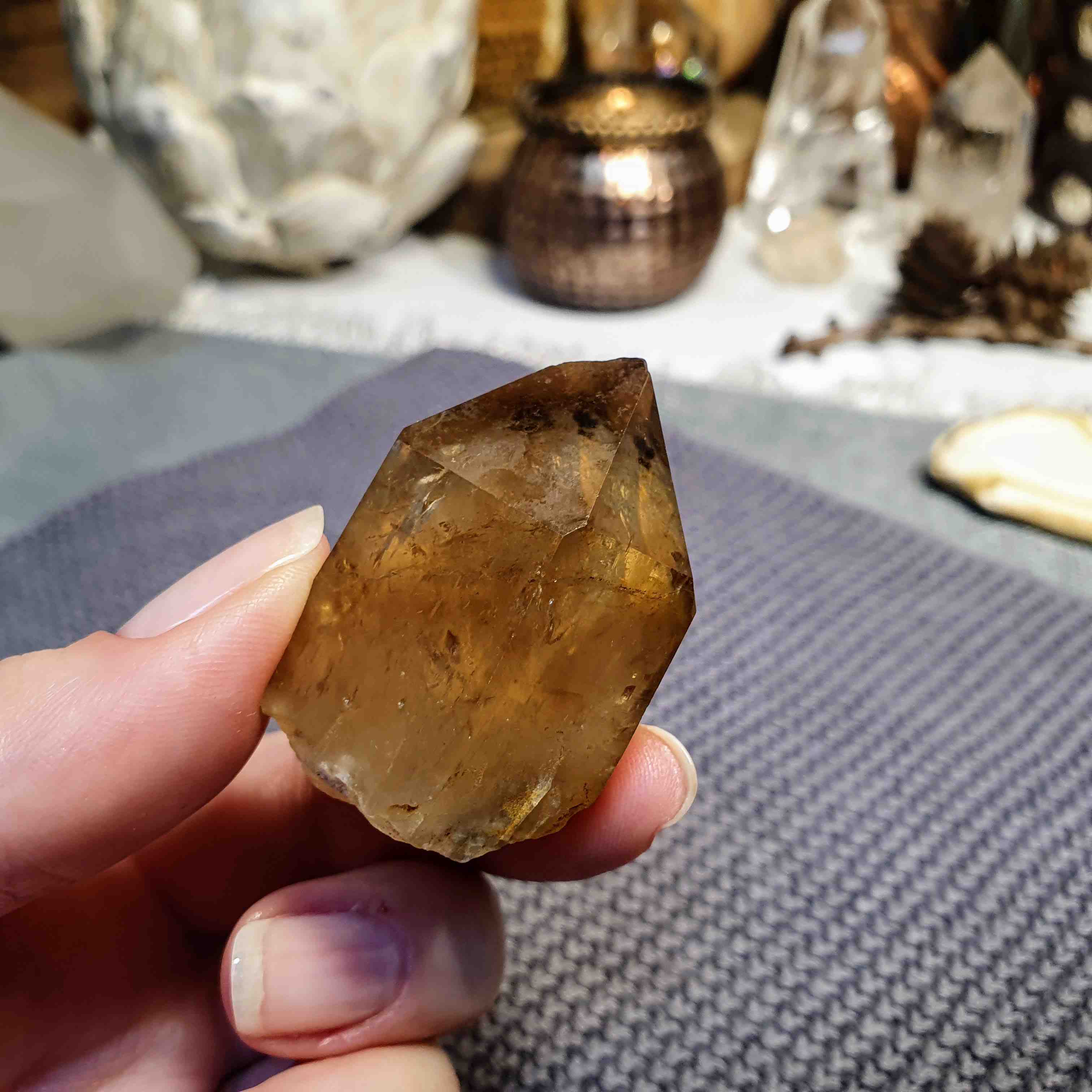Citrín kundalini - vzácný surový krystal z afrického Konga A. 40 g