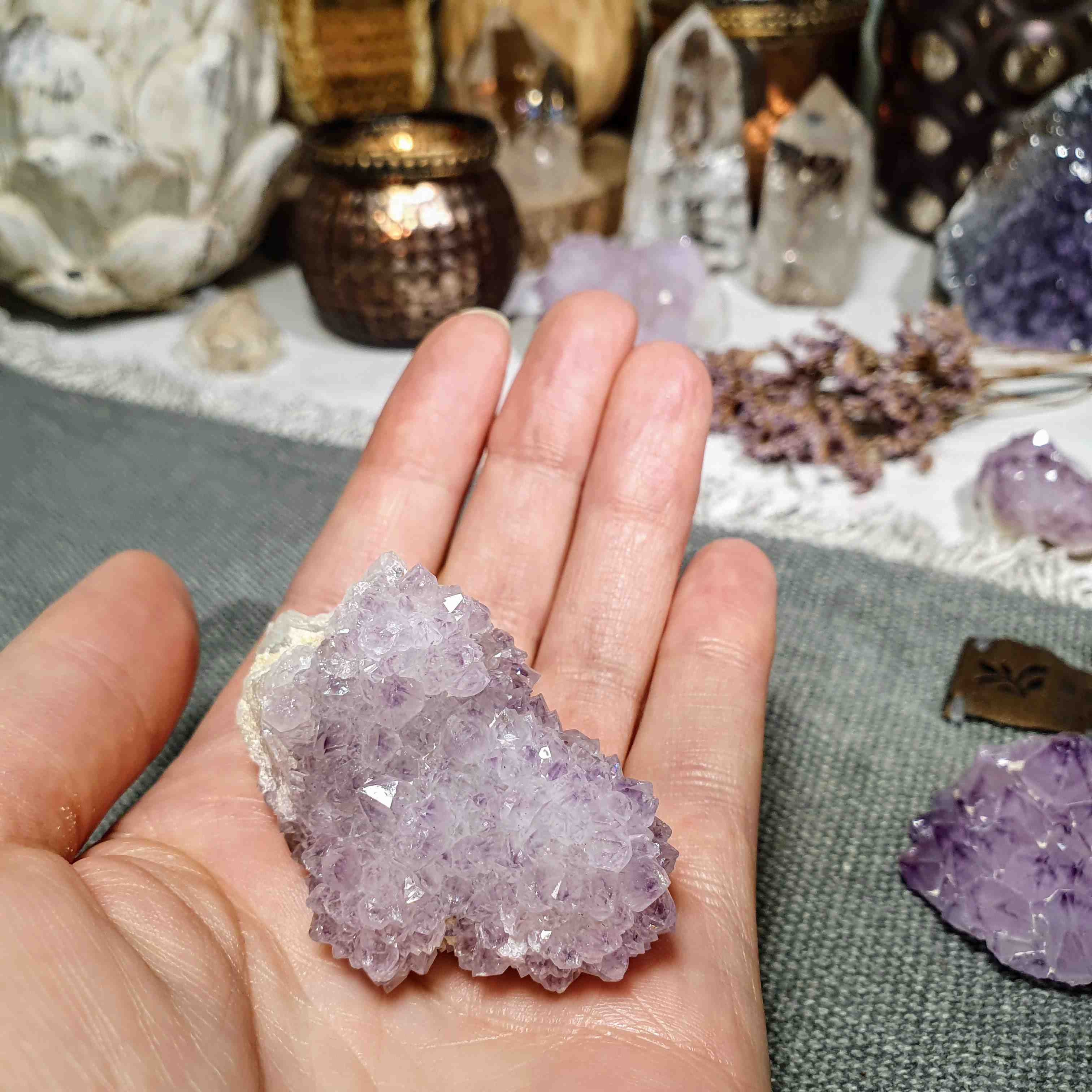 Ametystový kaktusový křemen ~ Spirit Quartz ~ unikátní přírodní krystal z JAR V. 64 g