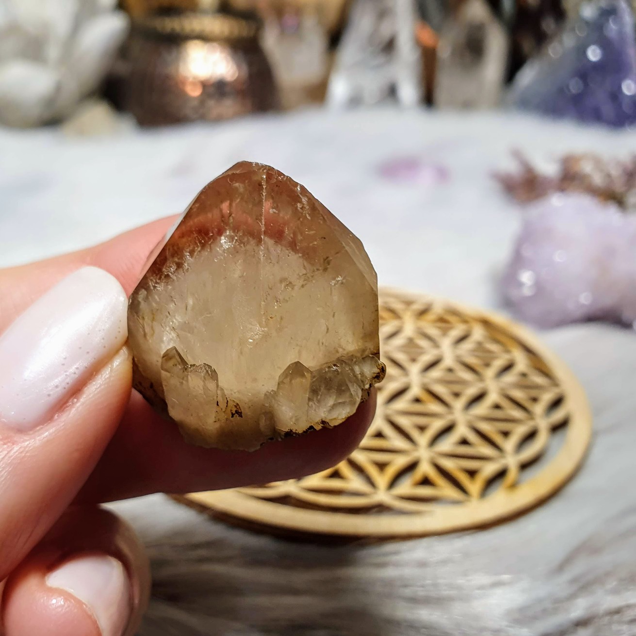 Citrín kundalini katedrála - vzácný surový Mistrovský krystal z afrického Konga I. 16 g + Fantom 
