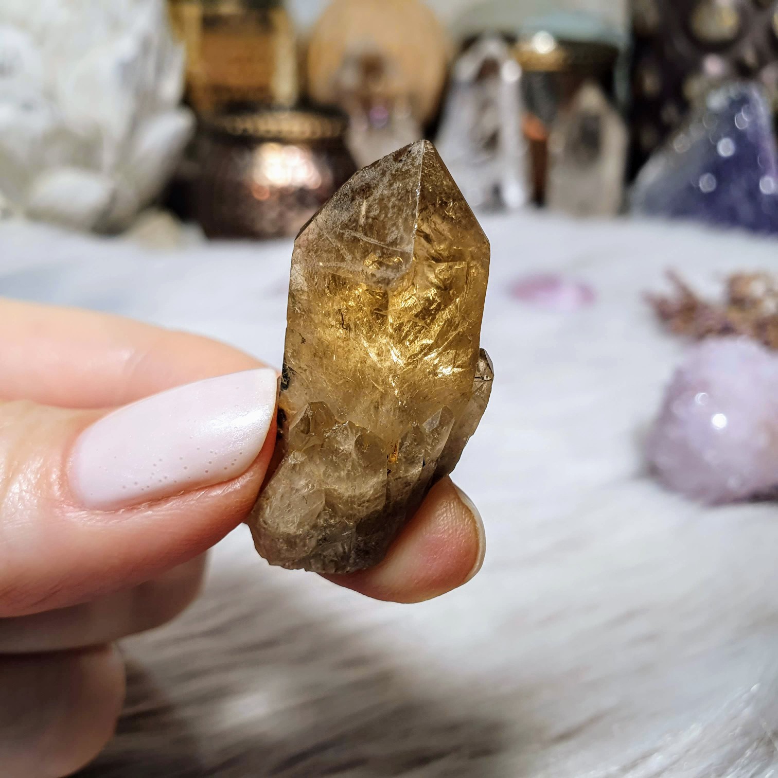 Citrín kundalini katedrála - vzácný surový Mistrovský krystal z afrického Konga X. 11 g