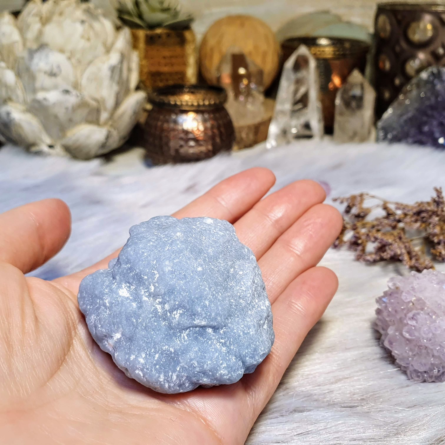 Angelit - surový kámen z Peru A. 133 g 