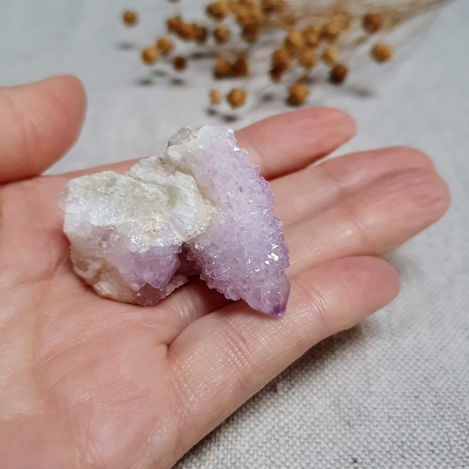 Ametystový kaktusový křemen ~ Spirit Quartz ~ unikátní přírodní krystal z JAR D. 33 g