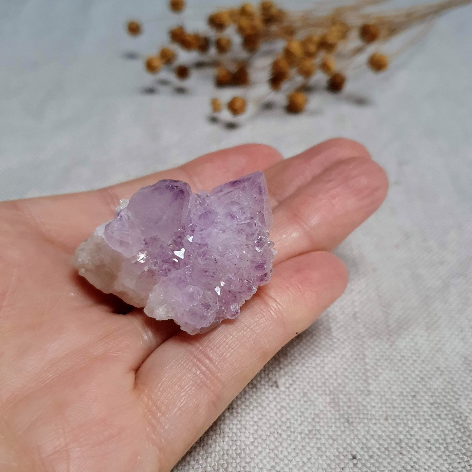 Ametystový kaktusový křemen ~ Spirit Quartz ~ unikátní přírodní krystal z JAR F. 30 g 