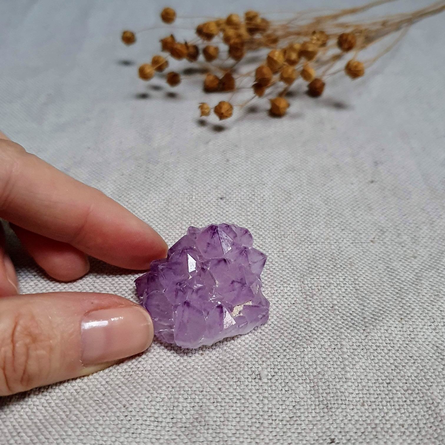 Ametystový kaktusový křemen ~ Spirit Quartz ~ unikátní přírodní krystal z JAR G. 23 g
