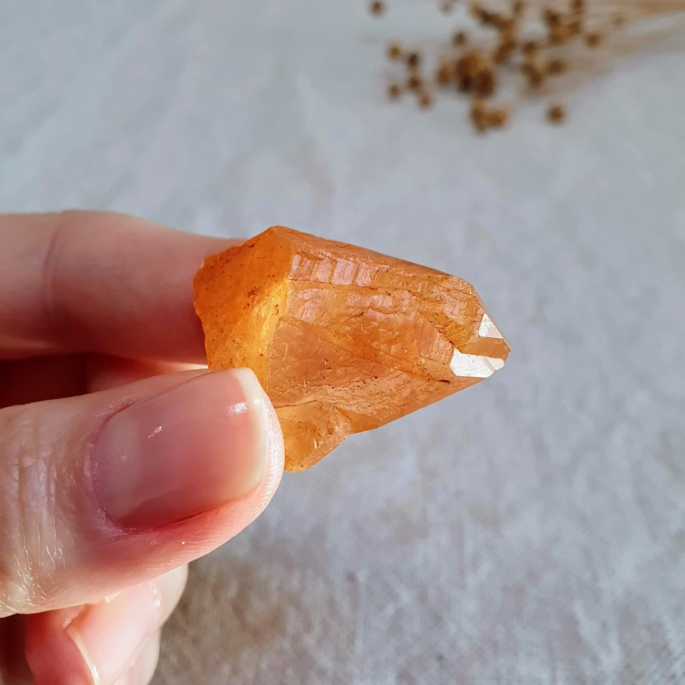 Tangerine krystal - unikátní přírodní krystal z Brazílie C. 12 g