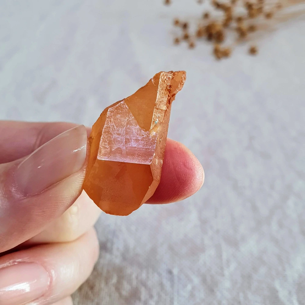 Tangerine krystal - unikátní přírodní krystal z Brazílie G. 9 g