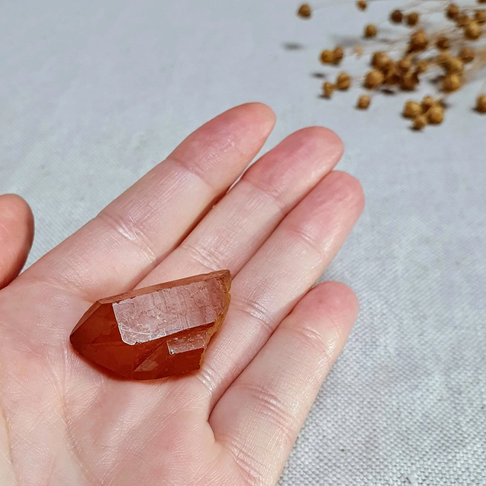 Tangerine krystal - unikátní surový mistrovský krystal v extra kvalitě z Brazílie Z. 11 g ~ Delfín 