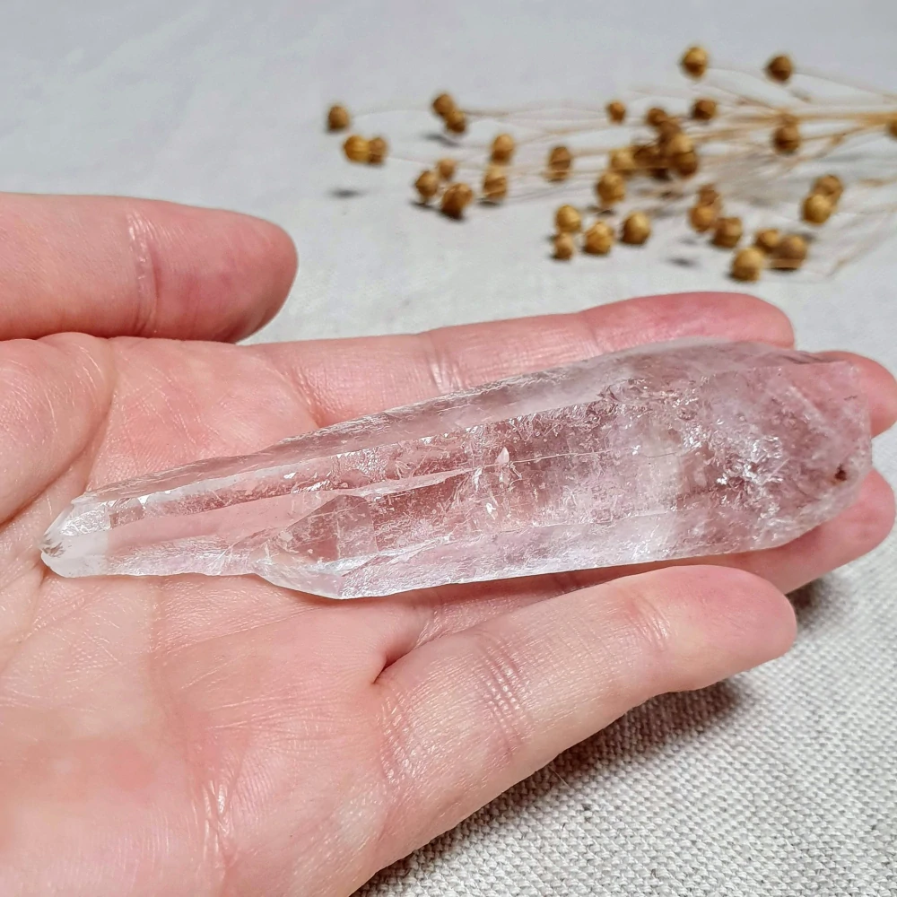 Křišťál - surový mistrovský krystal v extra kvalitě z Brazílie N2. 49 g ~ Laserová hůlka + Tantrická dvojice + Isis 