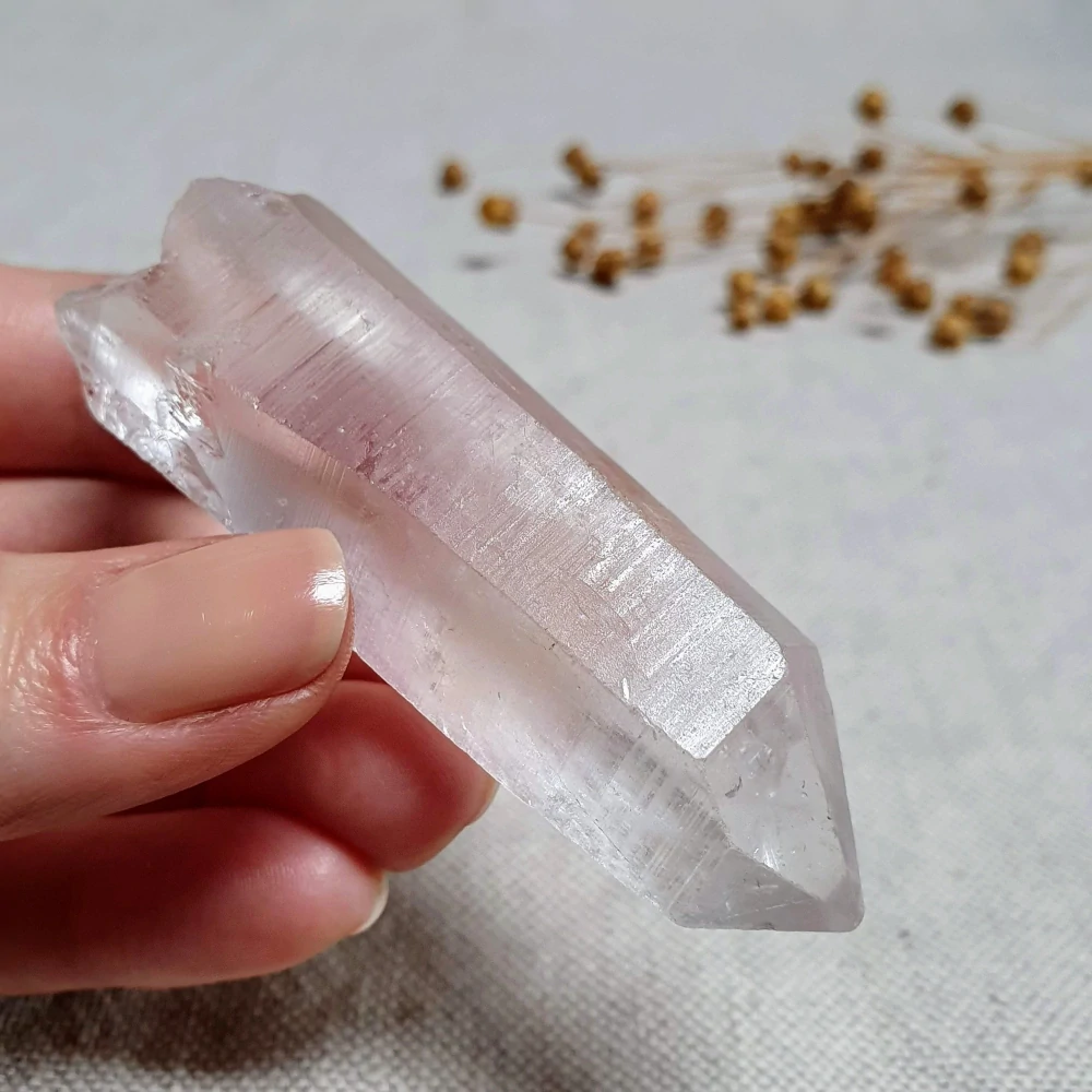 Křišťál - surový mistrovský krystal v extra kvalitě z Brazílie P5. 65 g ~ Tantrická dvojice