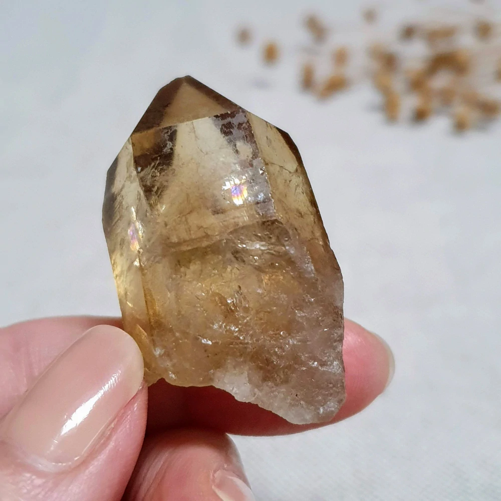 Citrín kundalini - vzácný surový mistrovský krystal v extra kvalitě z afrického Konga E. 30 g ~ Channeling + Duha + Dévický chrám + Fantom 