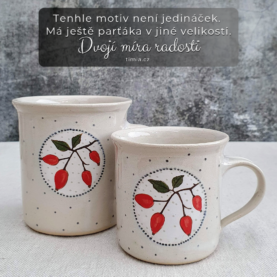 Malovaný keramický hrnek se šípkem 350 ml 