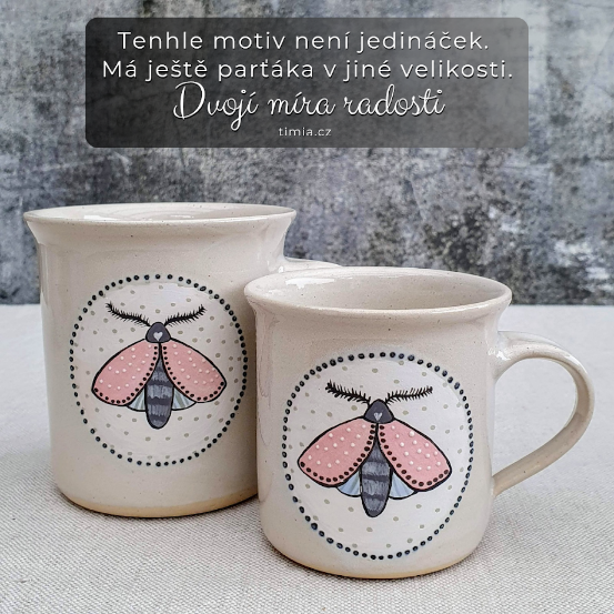 Malovaný keramický hrnek s nočním motýlem 200 ml