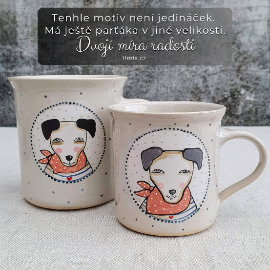 Malovaný keramický hrnek s pejskem 200 ml