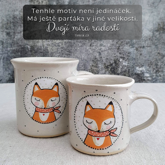 Malovaný keramický hrnek s liškou 200 ml