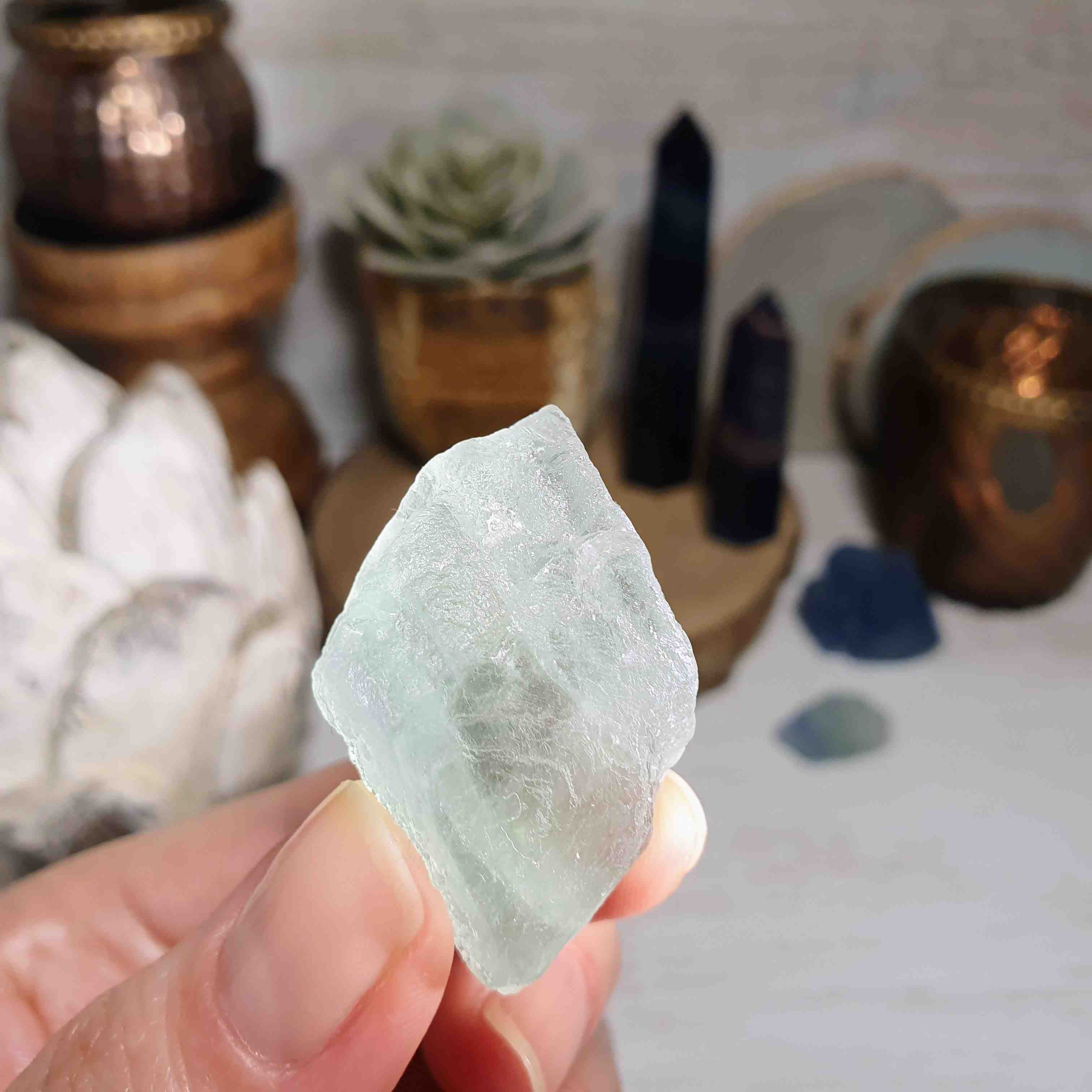 Fluorit zeleno-modrý ~ surový kus krystalu v extra kvalitě z Číny G. 26 g 