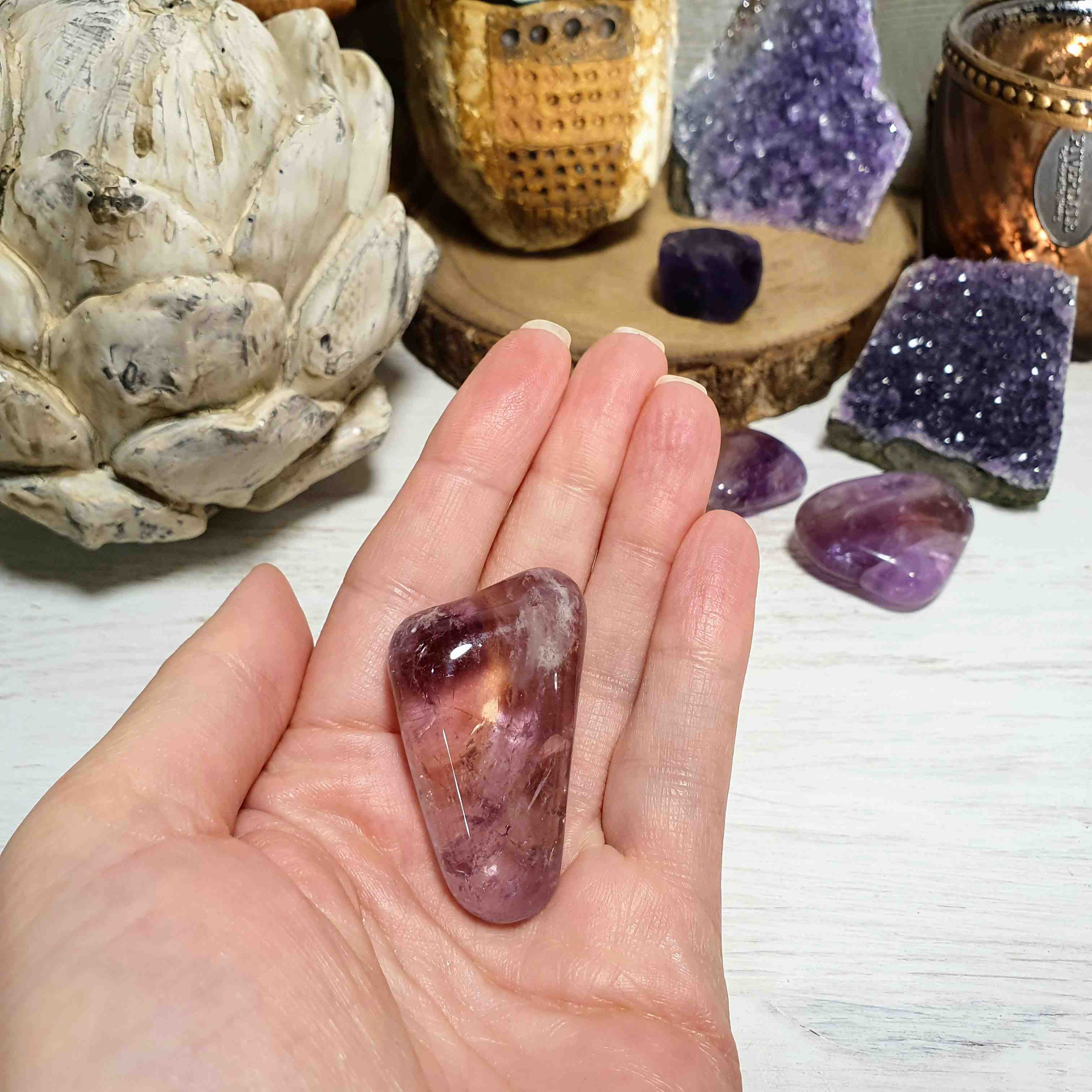 Ametrín - kvalitní tromlovaný kámen z Bolívie L. 28 g 