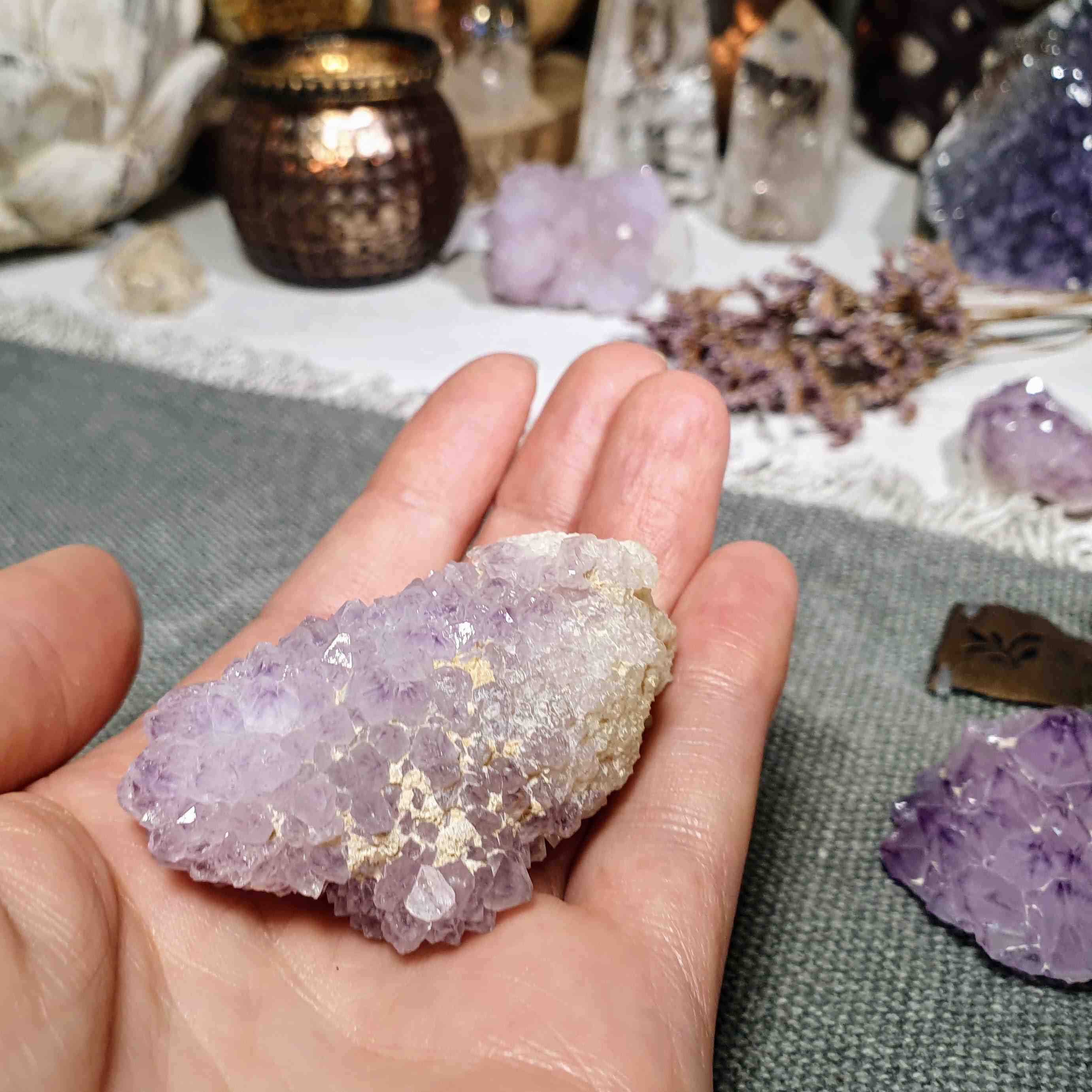 Ametystový kaktusový křemen ~ Spirit Quartz ~ unikátní přírodní krystal z JAR V. 64 g