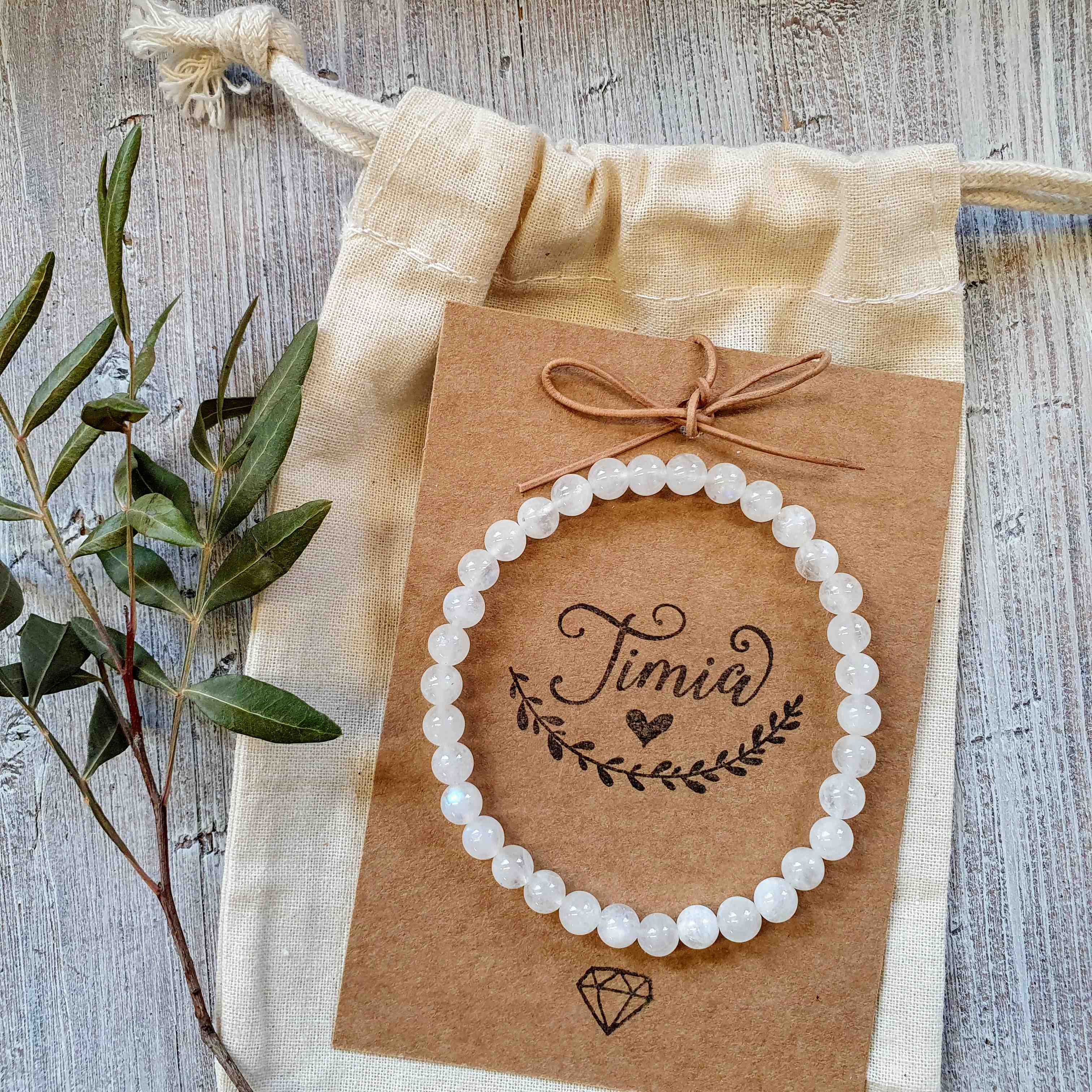 NÁRAMEK Z MINERÁLU MĚSÍČNÍ KÁMEN BÍLÝ 6 mm