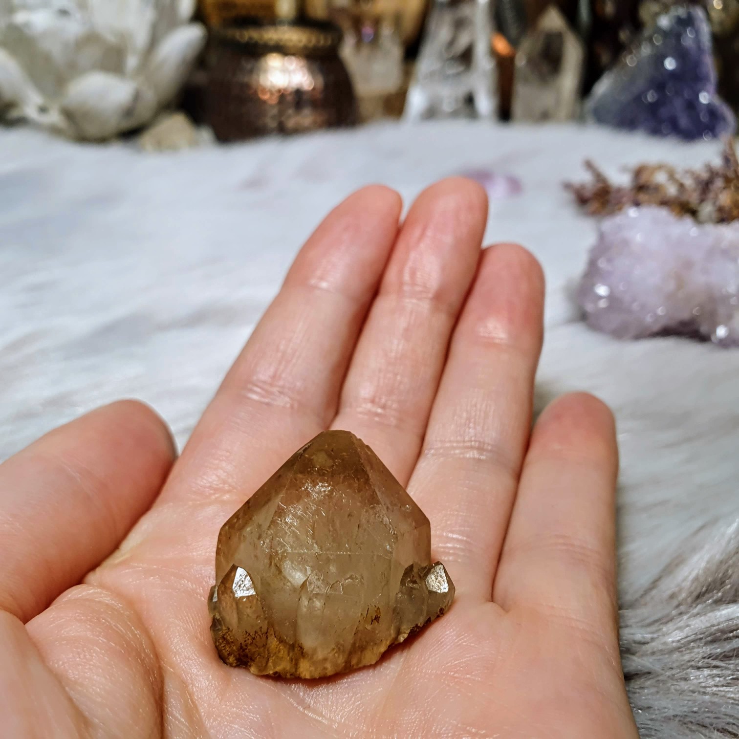 Citrín kundalini katedrála - vzácný surový Mistrovský krystal z afrického Konga I. 16 g + Fantom 