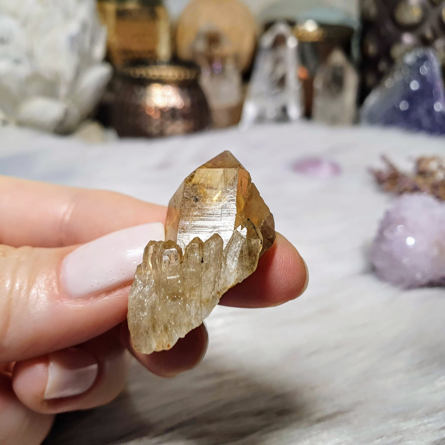Citrín kundalini katedrála - vzácný surový Mistrovský krystal z afrického Konga X. 11 g
