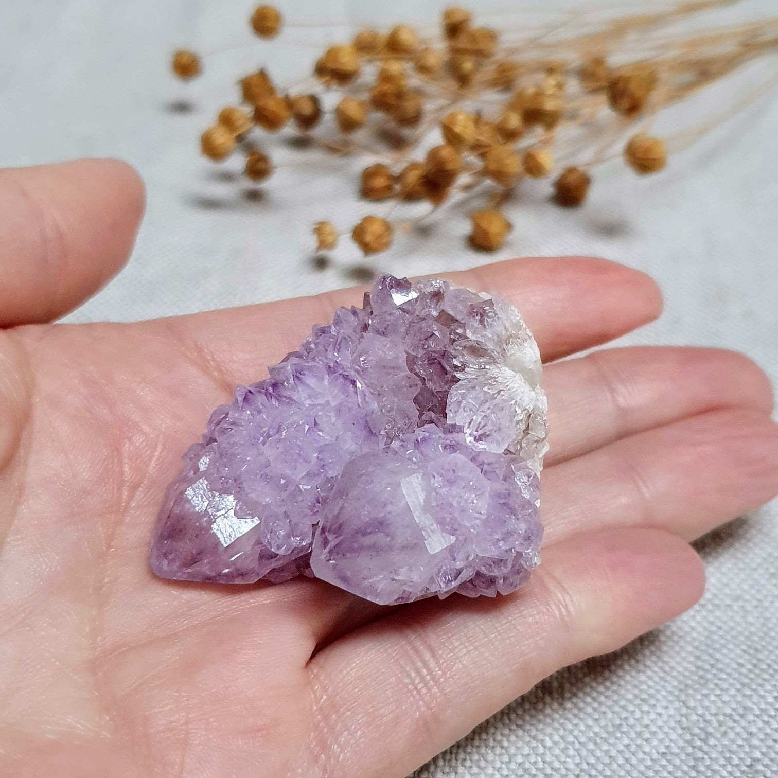 Ametystový kaktusový křemen ~ Spirit Quartz ~ unikátní přírodní krystal z JAR A. 54 g