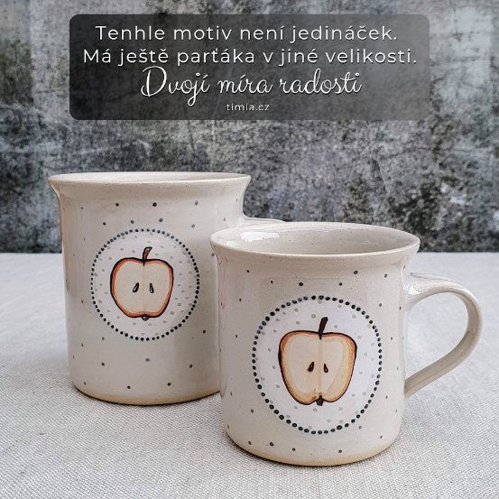 Malovaný keramický hrnek s jablkem 200 ml