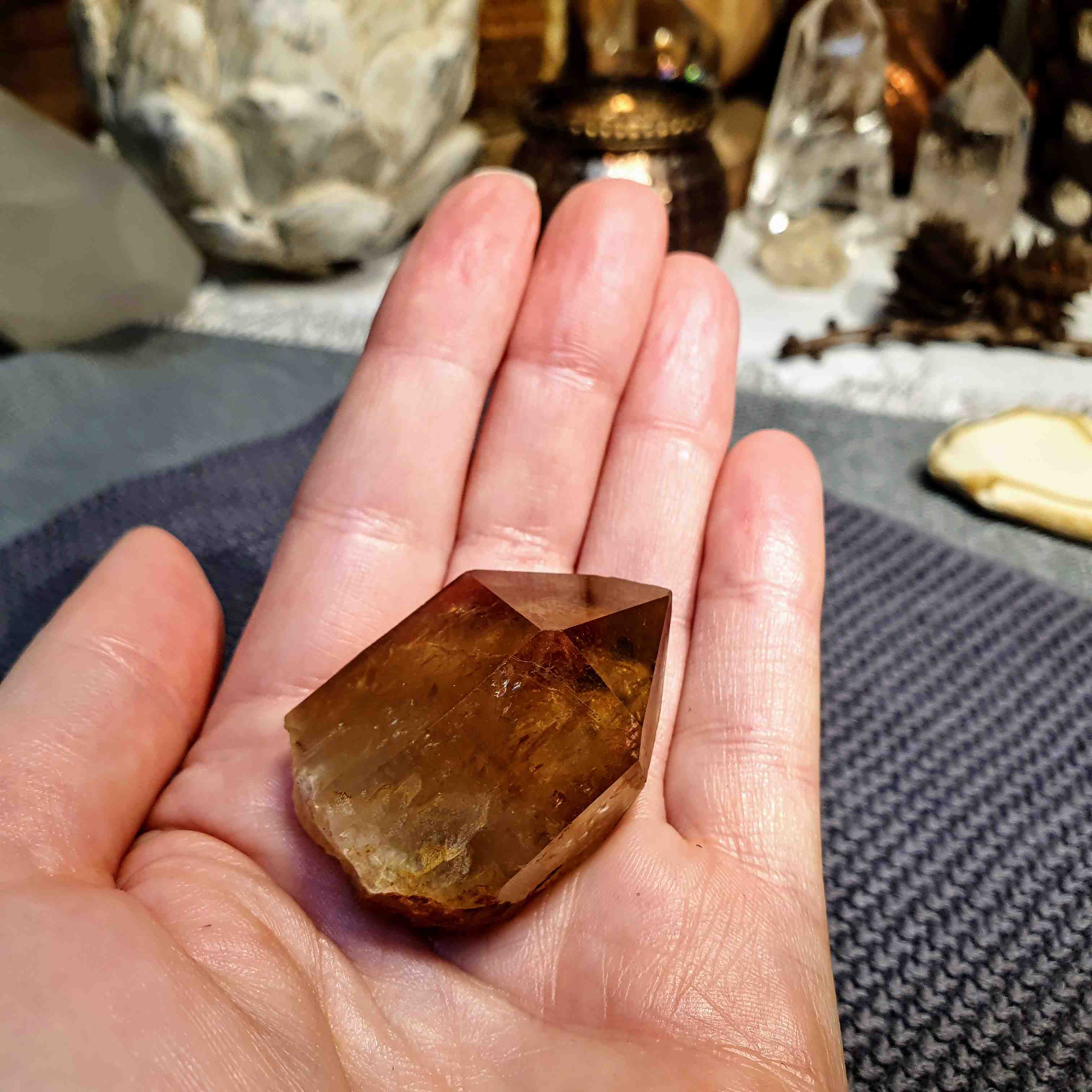 Citrín kundalini - vzácný surový krystal z afrického Konga A. 40 g